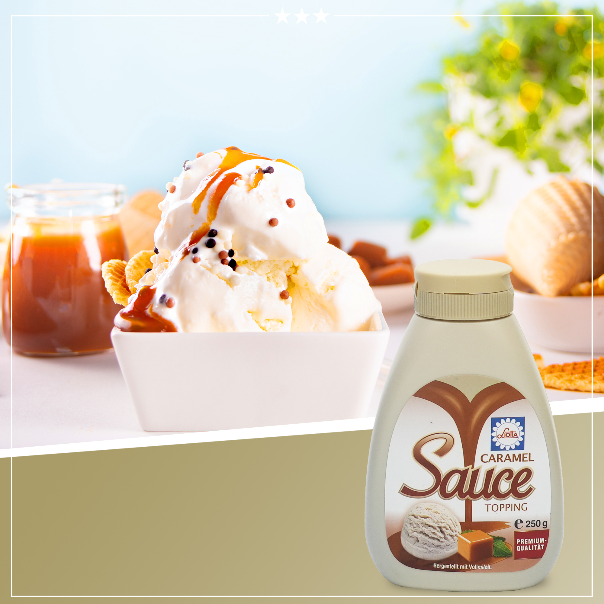 Caramel Sauce Topping | Dessertsauce mit Milchkaramell | Liotta | 250g | aus Österreich | Sauce-Topping Caramel Sauce Topping | Dessertsauce mit Milchkaramell | Liotta | 250g | aus Österreich | Sauce-Topping