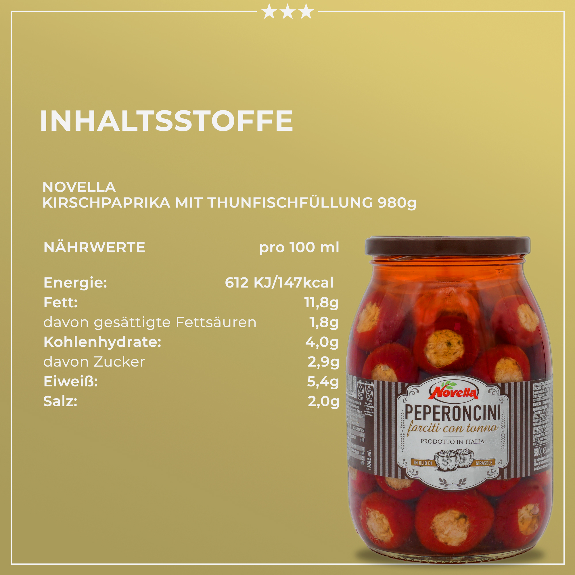 Antipastiauswahl - 6 Gläser - Kirschpaprika mit Thunfischfüllung + Hausgemachte Artischockenherzen + Borettane Zwiebeln + Gegrilltes gemischtes Gemüse + Grüne Oliven Gigant + Gegrillte Champignons