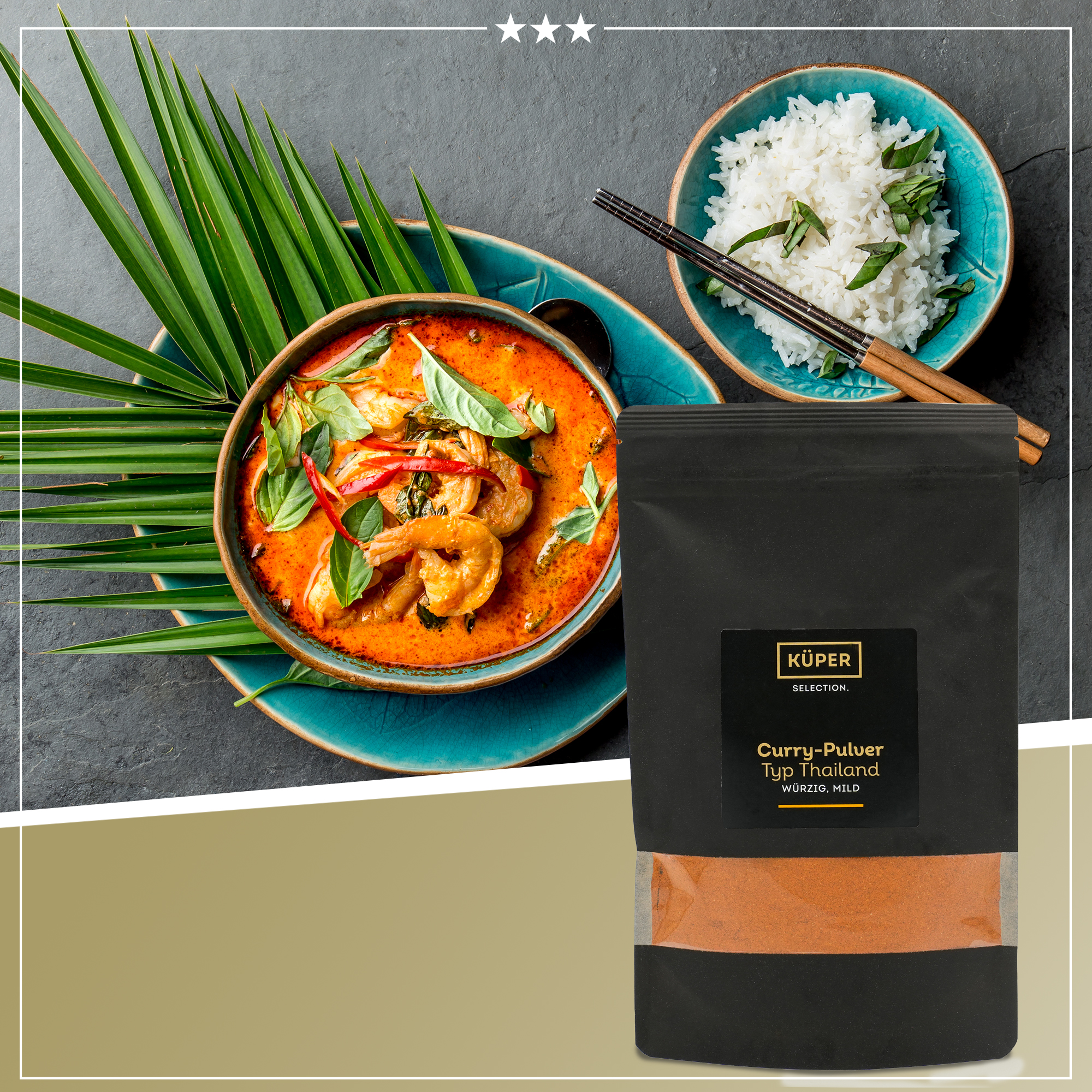 CURRY-PULVER TYP THAILAND | Gewürz | KÜPER SELECTION | 250g | aus Deutschland | Gewürze
