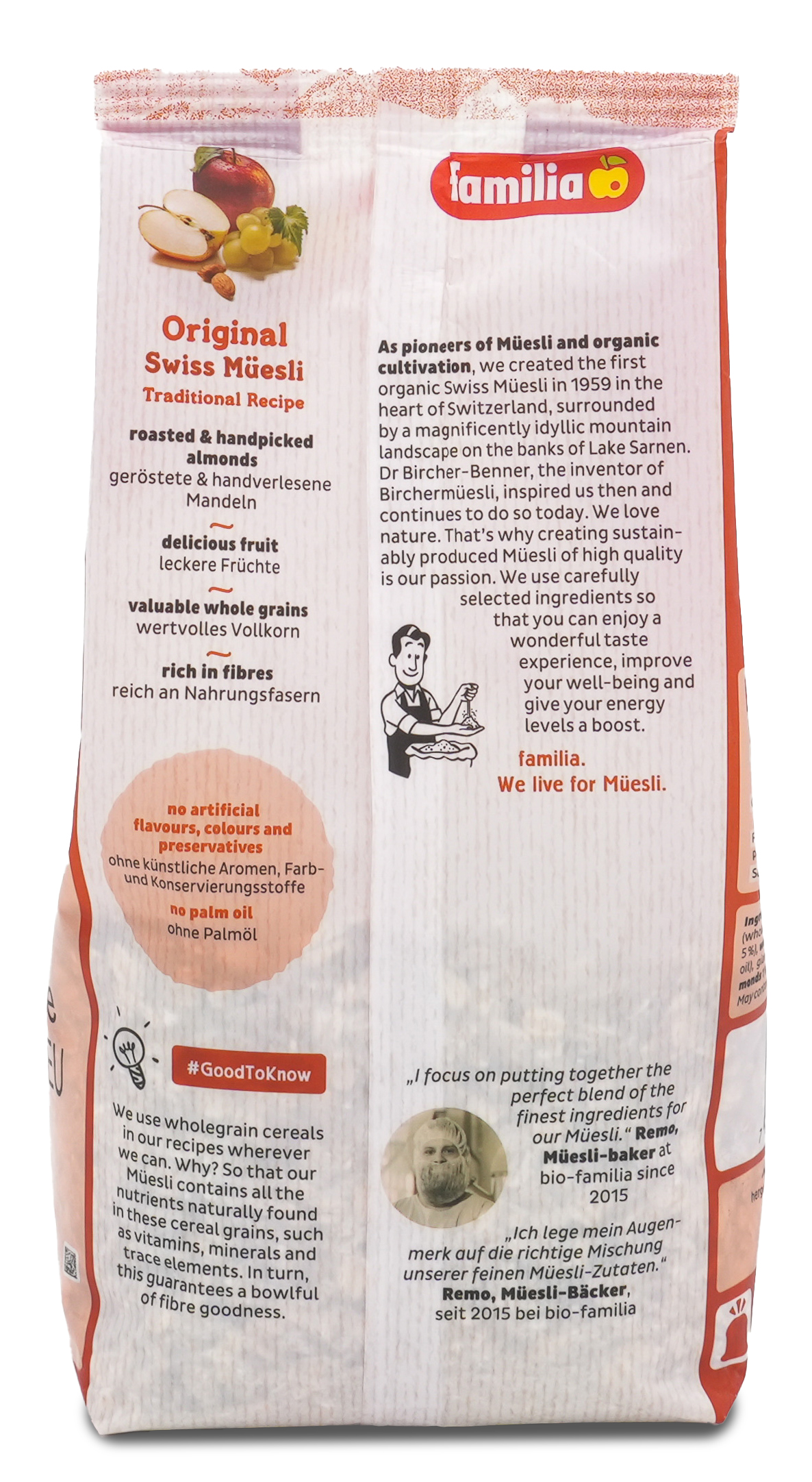 Premium Müsli aus der Schweiz | Das Original vom Erfinder des Bircher Müslis | Familia | 500g | 100% Vollkorn | Traditionelles Frühstück Premium Müsli aus der Schweiz | Das Original vom Erfinder des Bircher Müslis | Familia | 500g | 100% Vollkorn | Traditionelles Frühstück