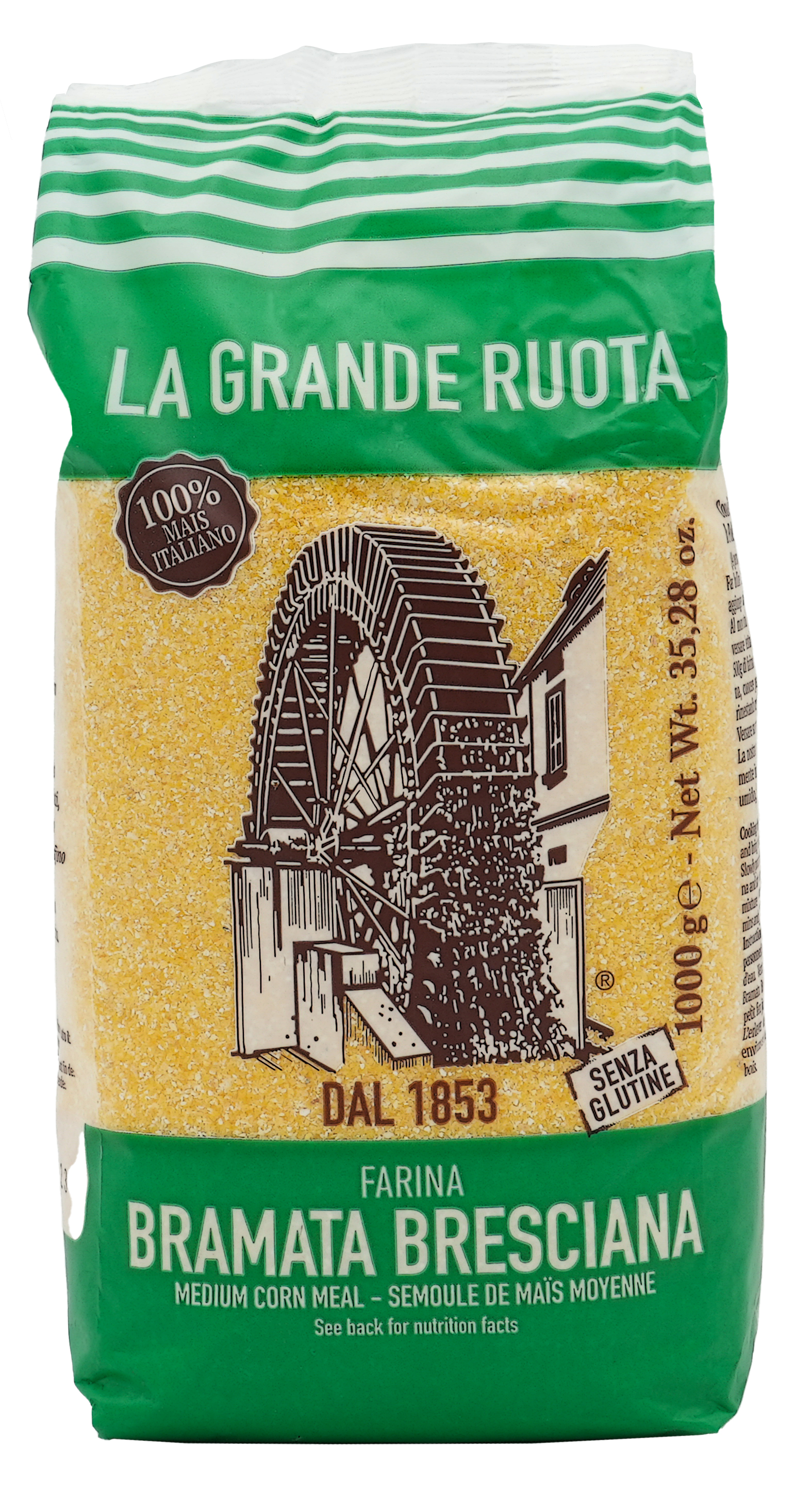  Polenta aus 100% italienischem Mais | Mehl | La Grande Ruota | 1000g | aus Italien | Grieß