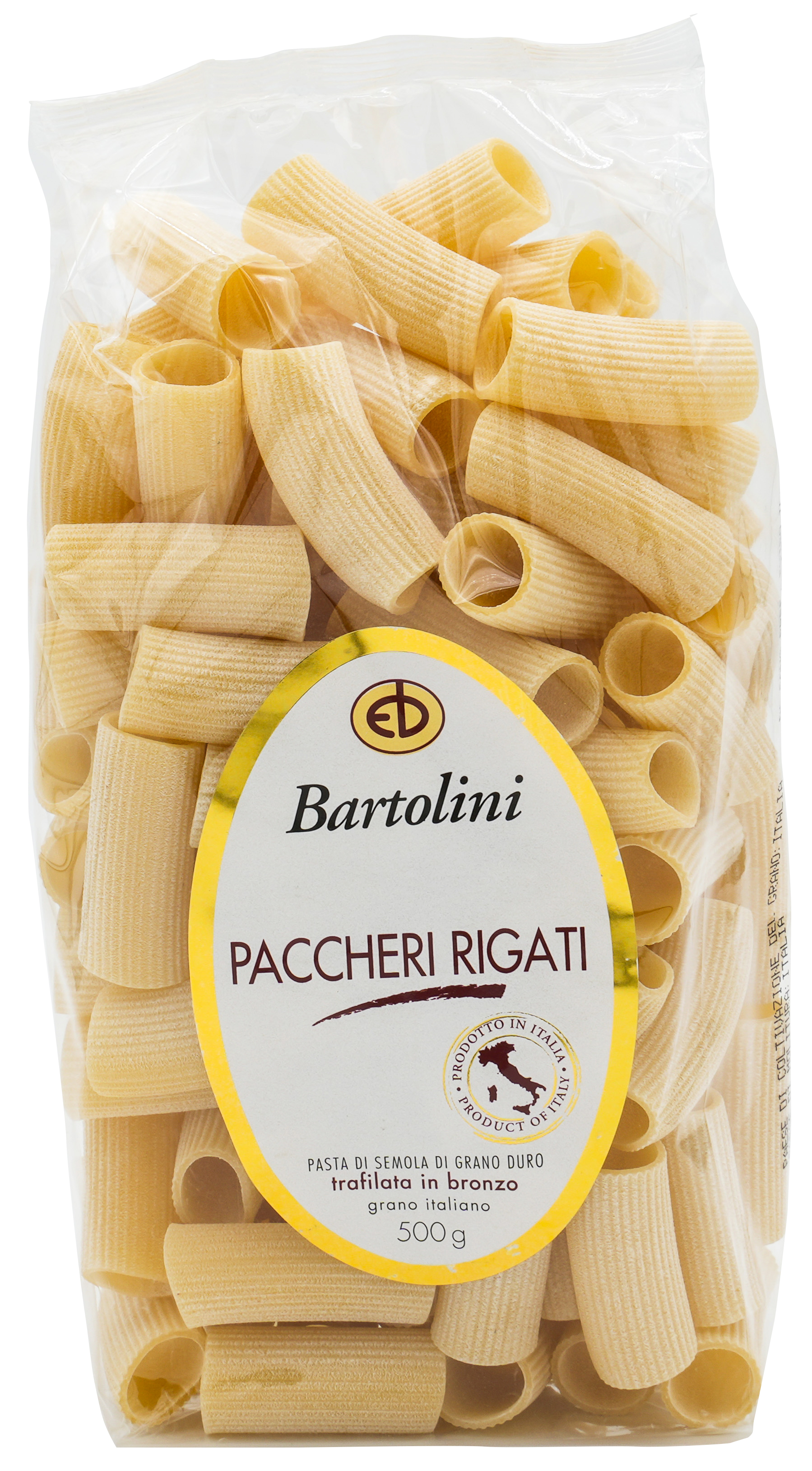 PACCHERI RIGATI | Rigatoni | BARTOLINI | 500g | aus Italien | Premium Pasta