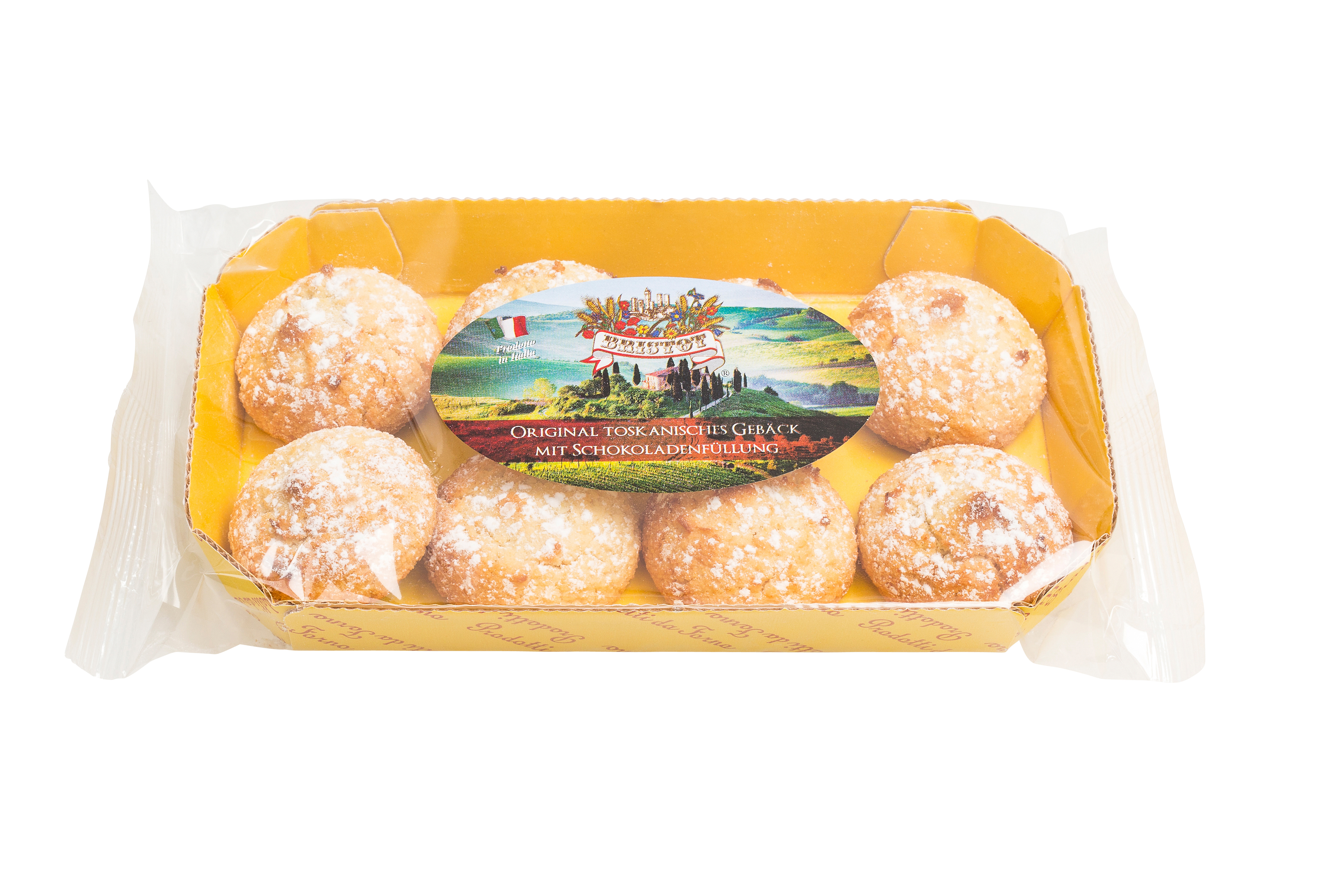 Maraschini mit Schokolade | Bristot | 200g | Italienisches Gebäck | Mandelgebäck mit Haselnuss-Schokoladencreme