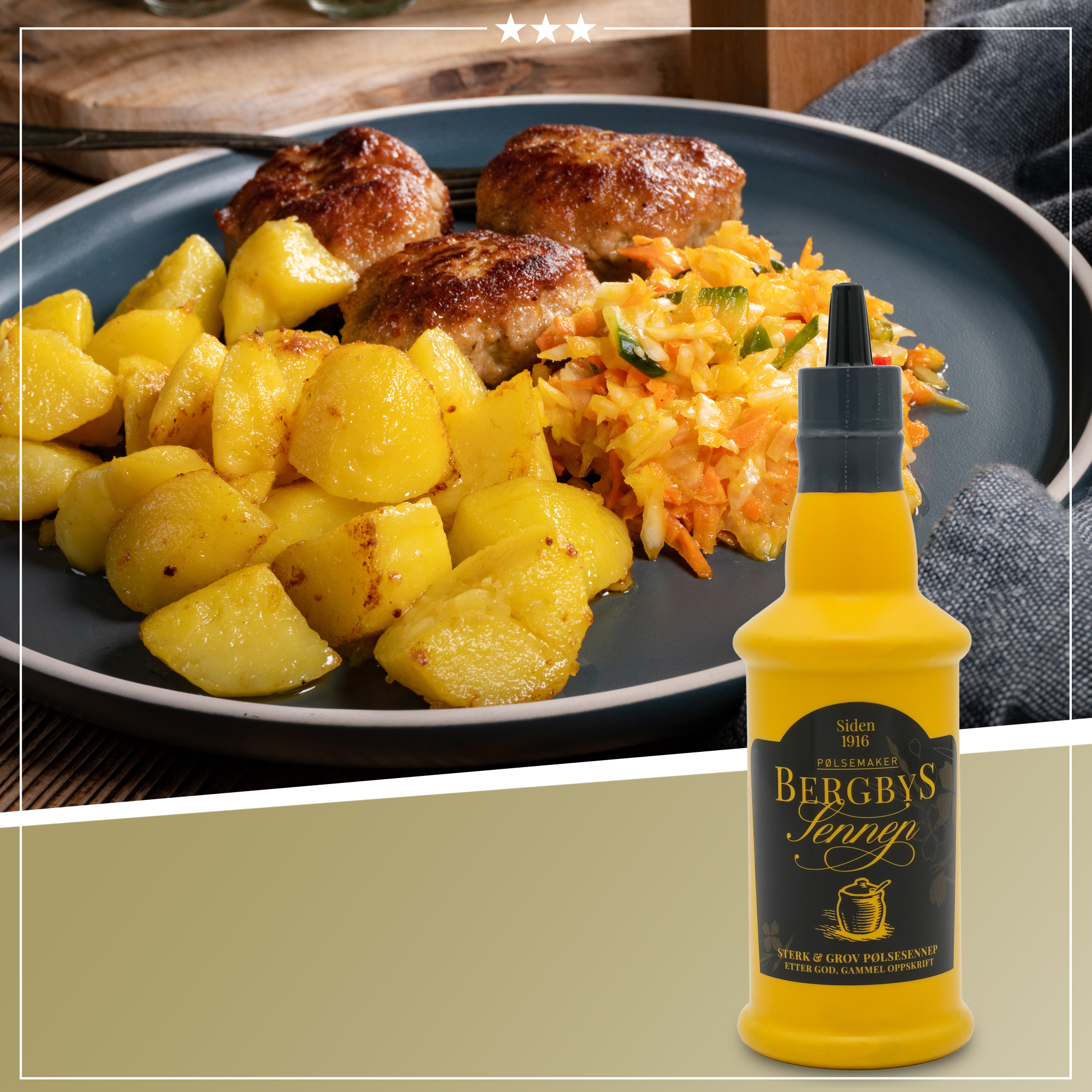 Bergbys Senf stark & grob | Senf | Bergbys | 460g | aus Norwegen | Saucen und Dressings Bergbys Senf stark & grob | Senf | Bergbys | 460g | aus Norwegen | Saucen und Dressings