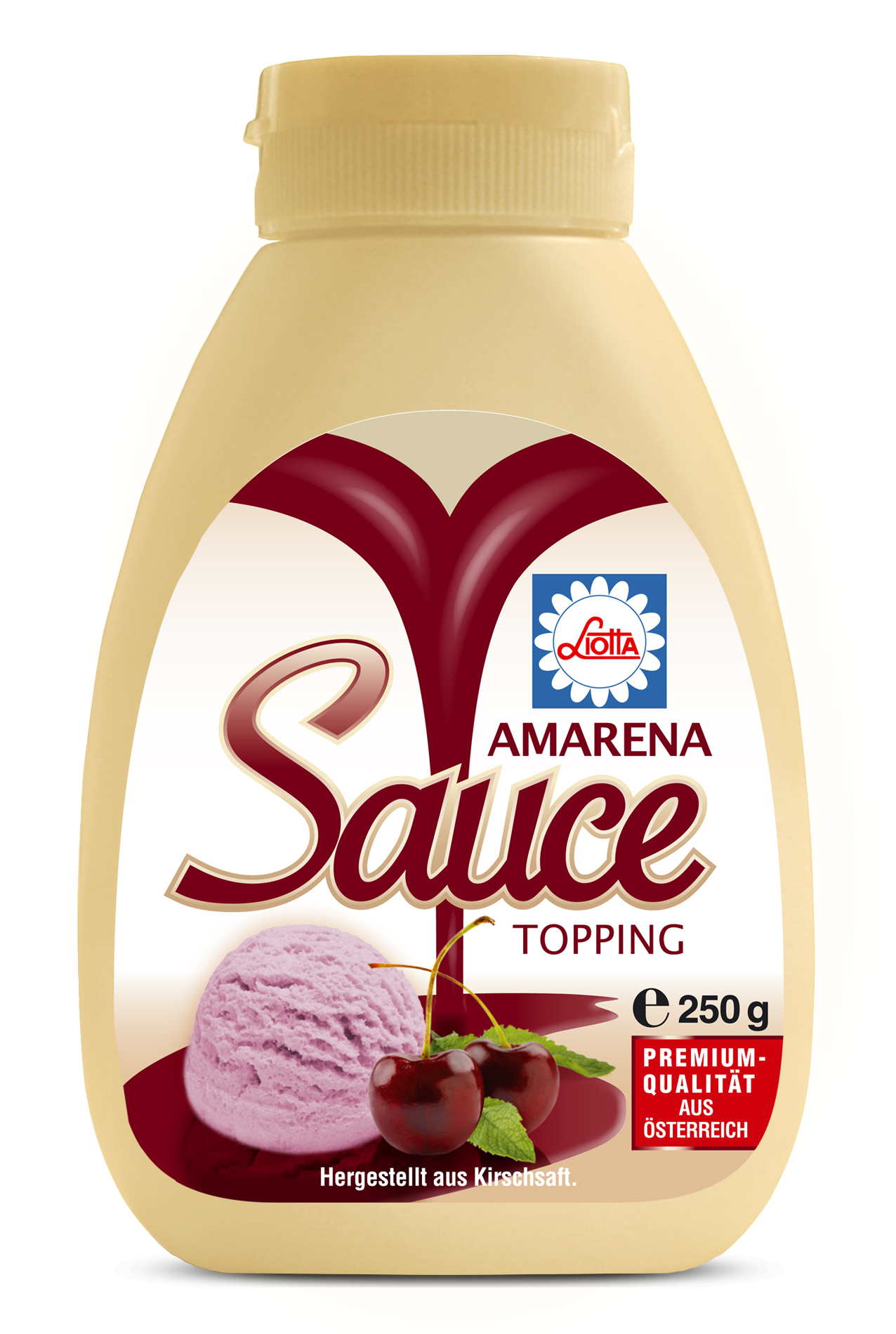 AMARENA SAUCE TOPPING | Dessertsauce mit Amarena | LIOTTA | 250g | aus Österreich | Sauce-Topping