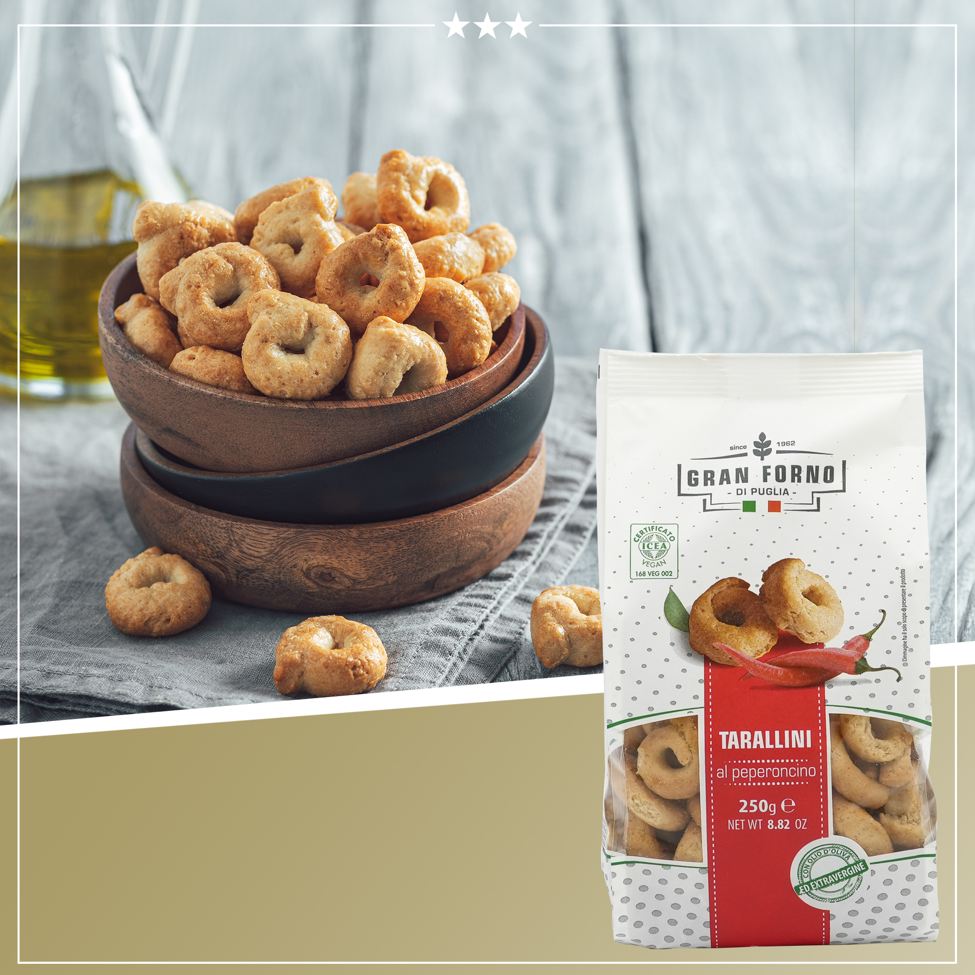 TARALLI AI PEPERONCINI | Taralli mit Peperoni | TERRE DI PUGLIA | 250g | aus Italien | Vorspeisen TARALLI AI PEPERONCINI | Taralli mit Peperoni | TERRE DI PUGLIA | 250g | aus Italien | Vorspeisen