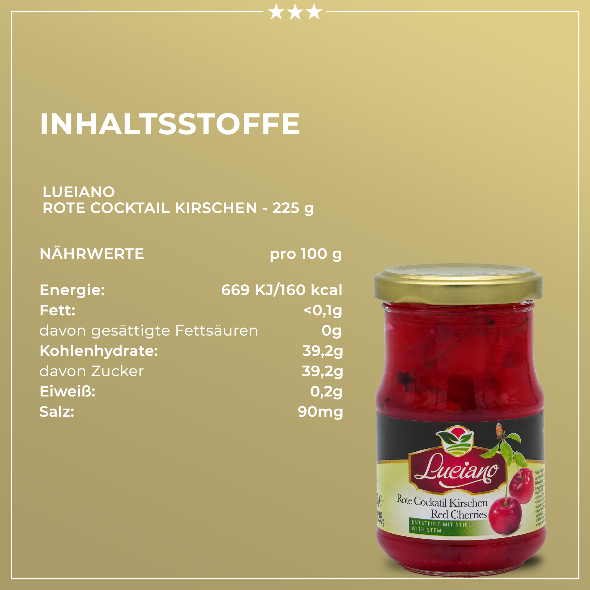 CILIEGIE ROSSE | Rote Cocktail Kirschen entsteint und mit Stiel | LUCIANO | 212ml | aus Italien | Früchte CILIEGIE ROSSE | Rote Cocktail Kirschen entsteint und mit Stiel | LUCIANO | 212ml | aus Italien | Früchte
