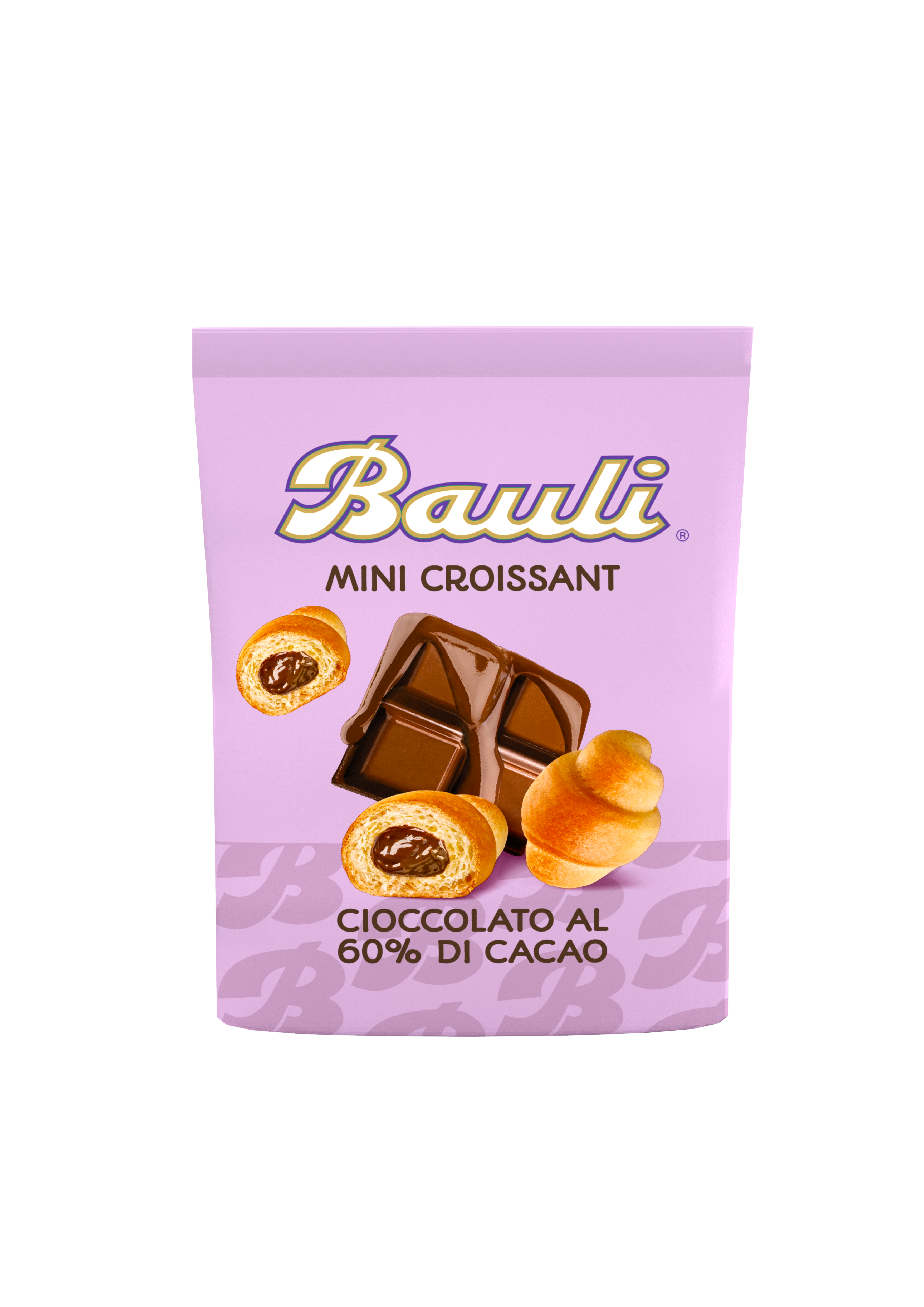 Bauli Croissant Schokolade | Bauli Mini | 75g | Italienisches Gebäck | Gefüllte Croissants mit Schokoladencreme