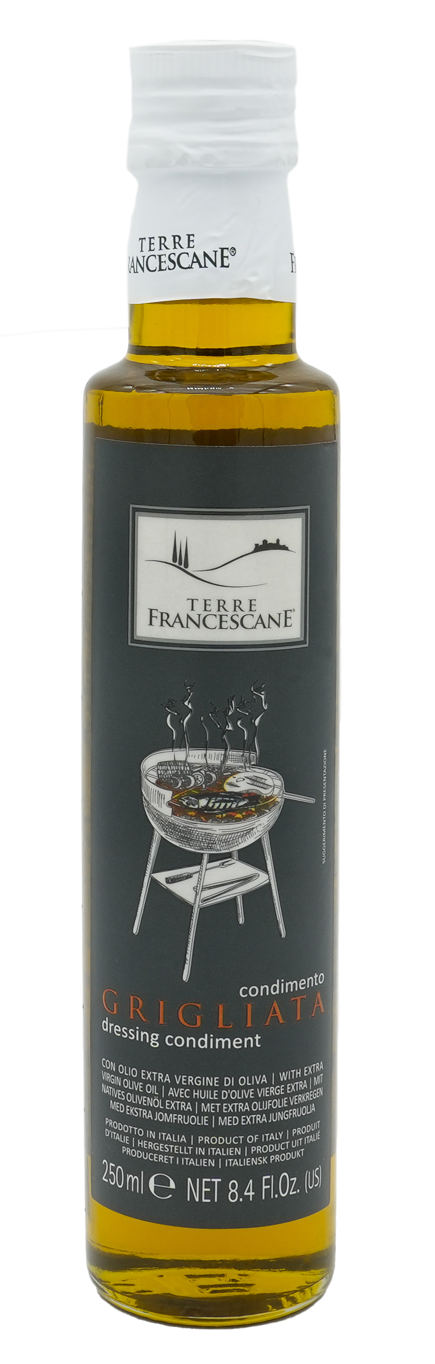 GRILL DRESSING MIT 100% ITALIENISCHEN OLIVENÖL | TERRE FRANCESCANE | CONDIMENTO GRIGLIATA | 250ml