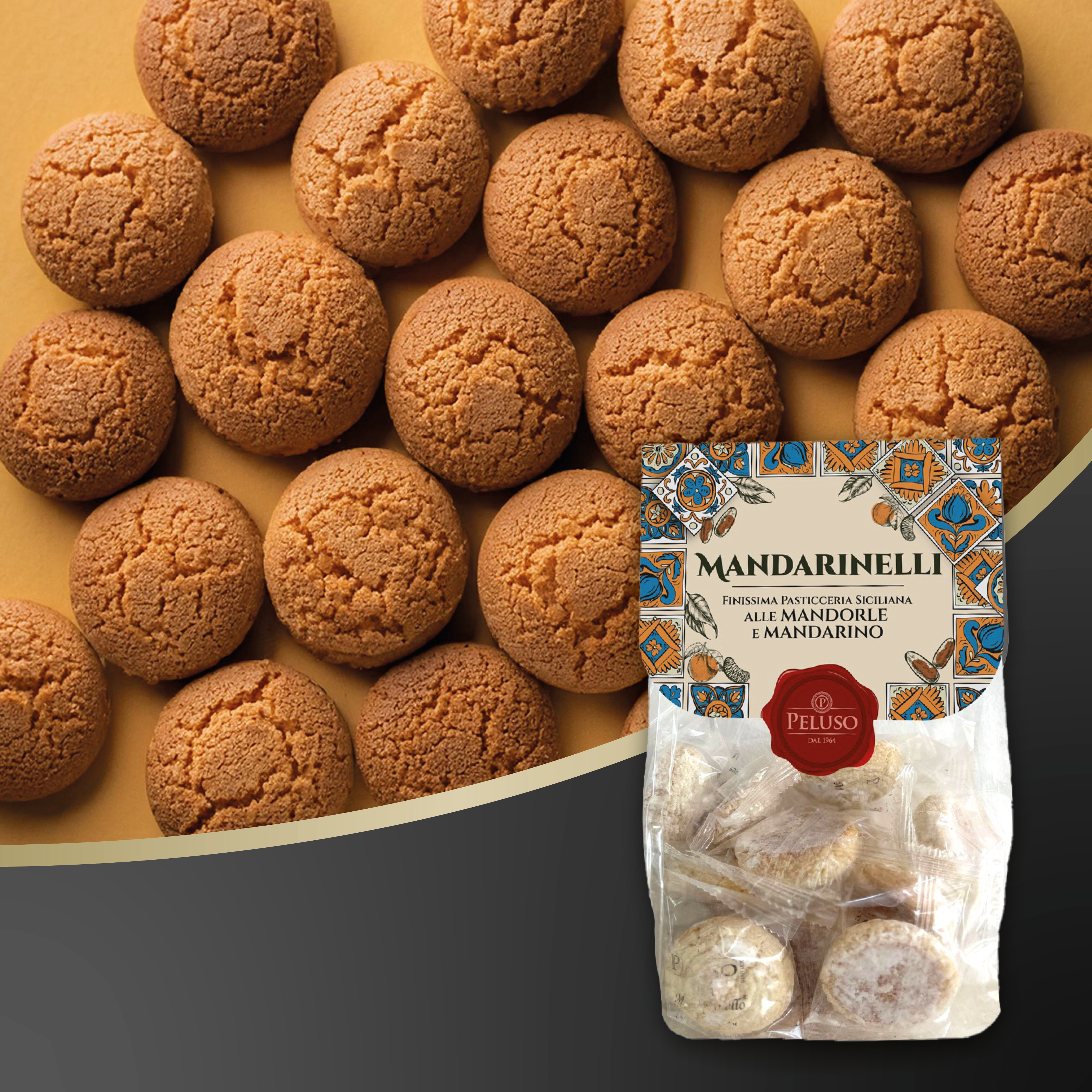 Mandarinelli | Peluso | 200g | Italienisches Gebäck | Mandelgebäck mit Mandarinen