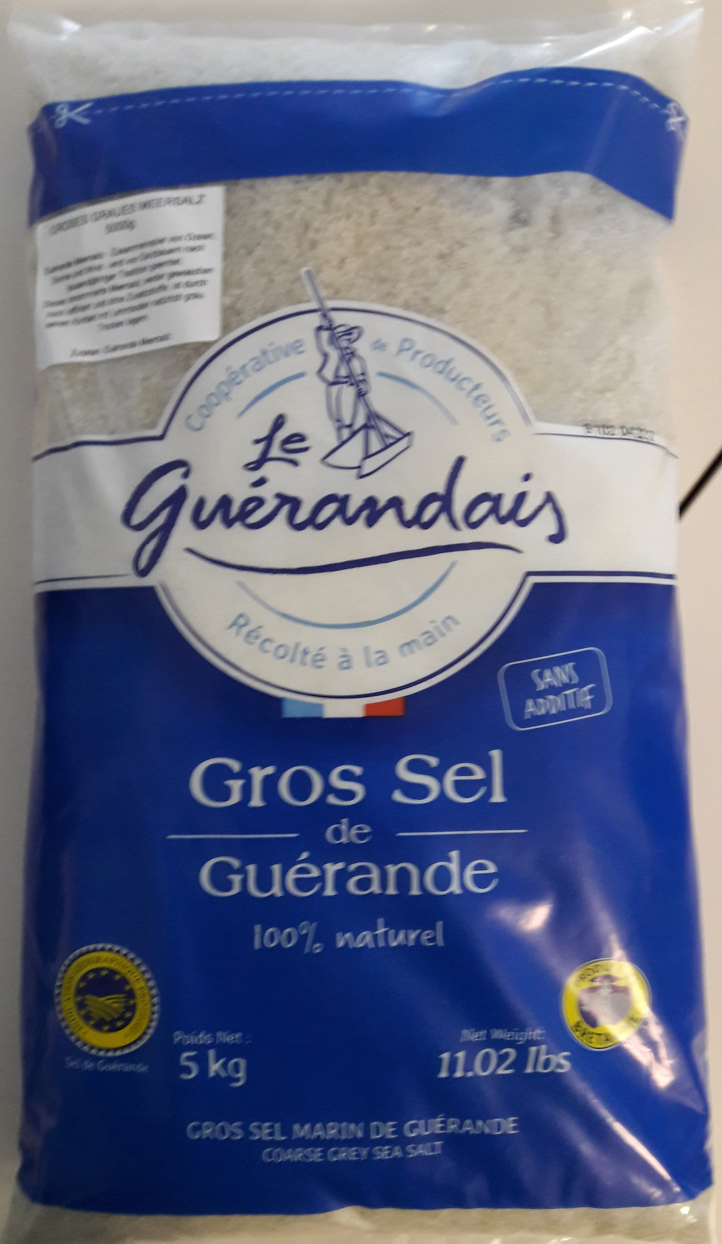 Handgeschöpftes GROS SEL | Meersalz grob | DE GUERANDE | 5000g