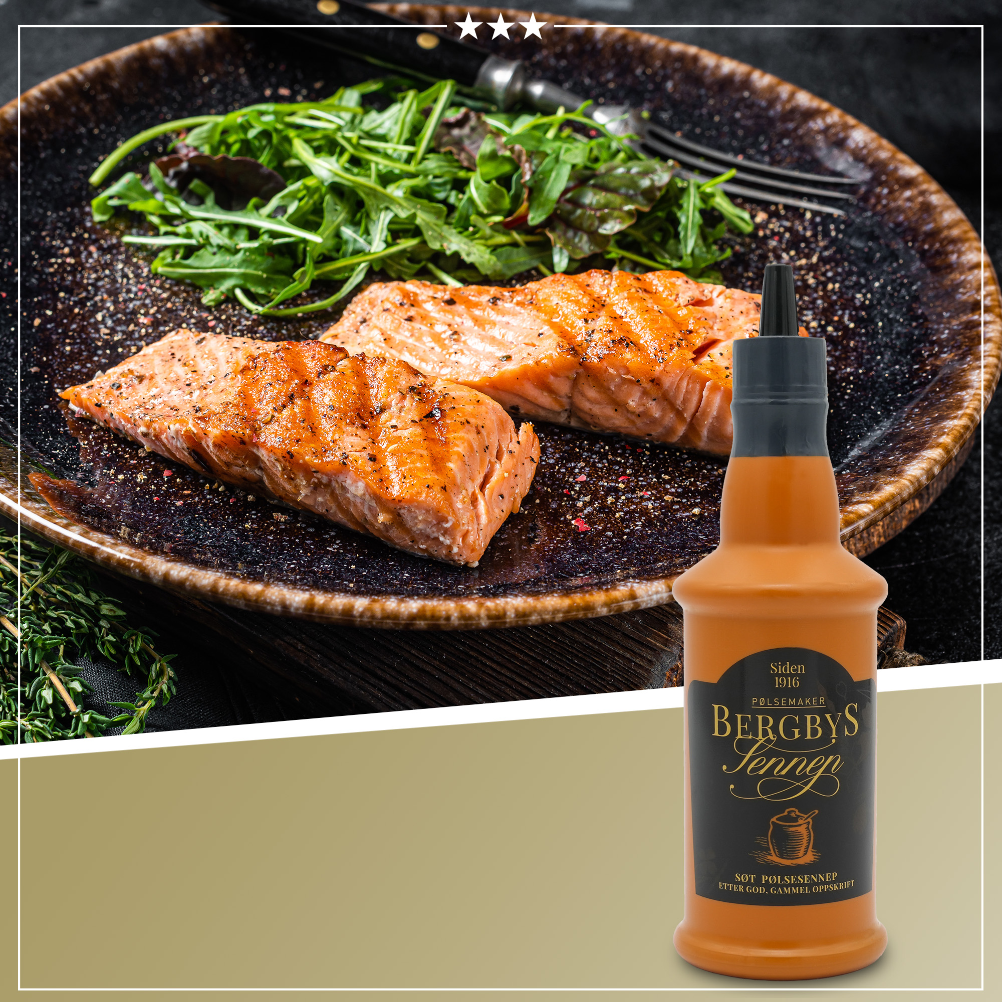Bergbys Senf süß & stark | Senf | Bergbys | 460g | aus Norwegen | Saucen und Dressings Bergbys Senf süß & stark | Senf | Bergbys | 460g | aus Norwegen | Saucen und Dressings