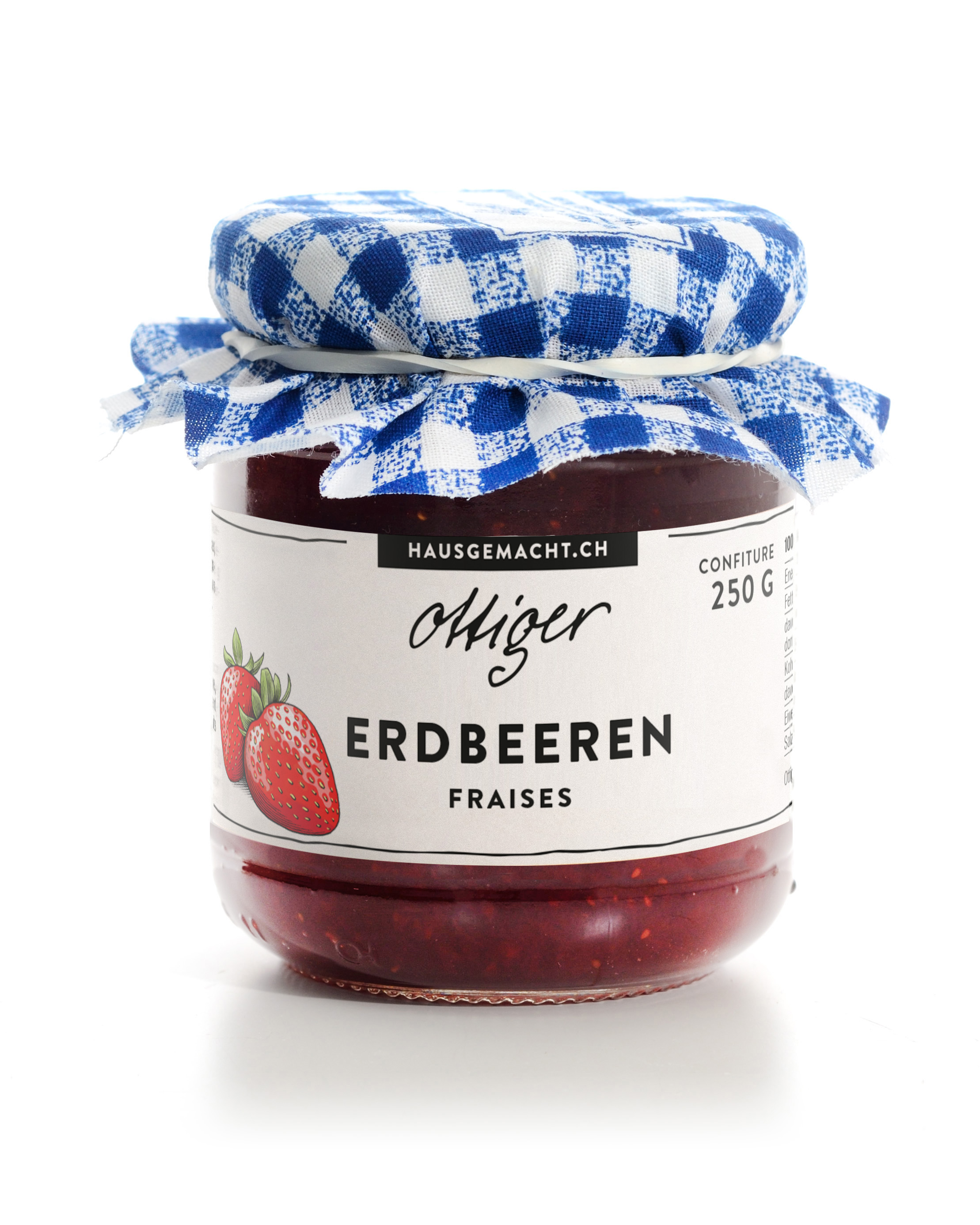 Hausgemachte Erdbeerkonfitüre | Ottiger | 250g