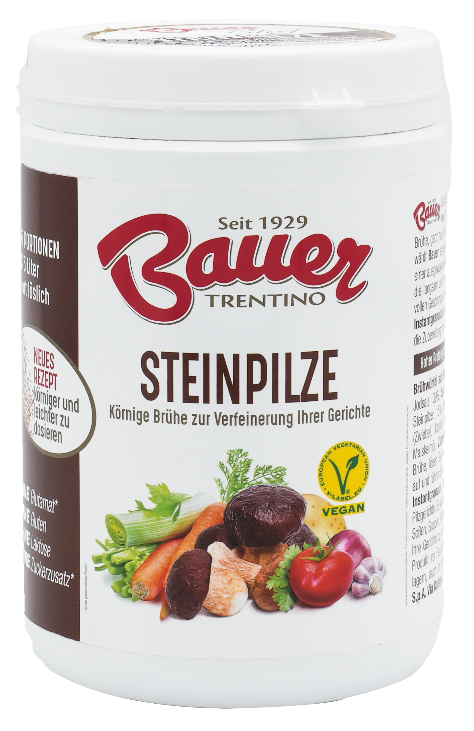 Steinpilz Instant-Granulat | Für Brühen und zum Verfeinern von Gerichten | Bauer | Aus pflanzlichem Proteinextrakt Steinpilz Instant-Granulat | Für Brühen und zum Verfeinern von Gerichten | Bauer | Aus pflanzlichem Proteinextrakt