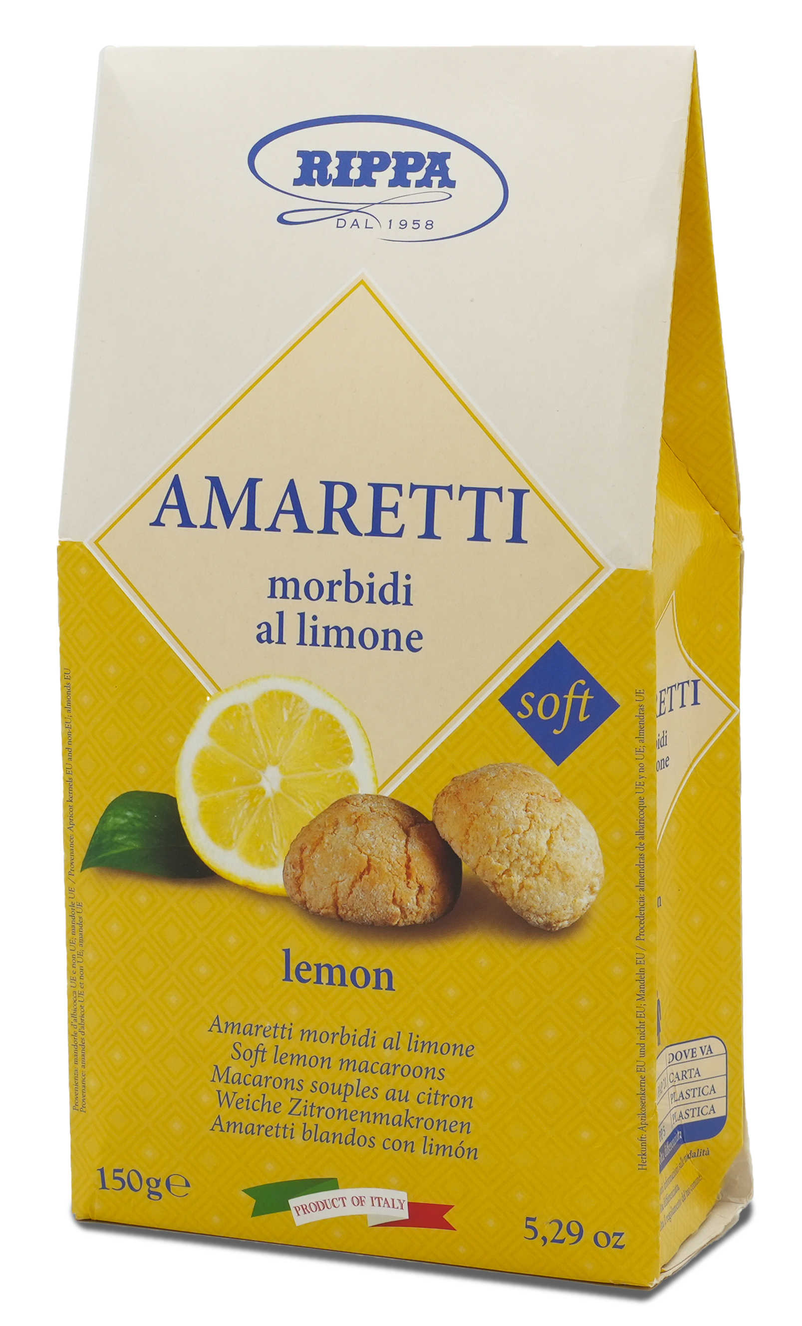 Amaretti Morbidi al limone| Rippa | Weiche Zitronenmakronen | 150g