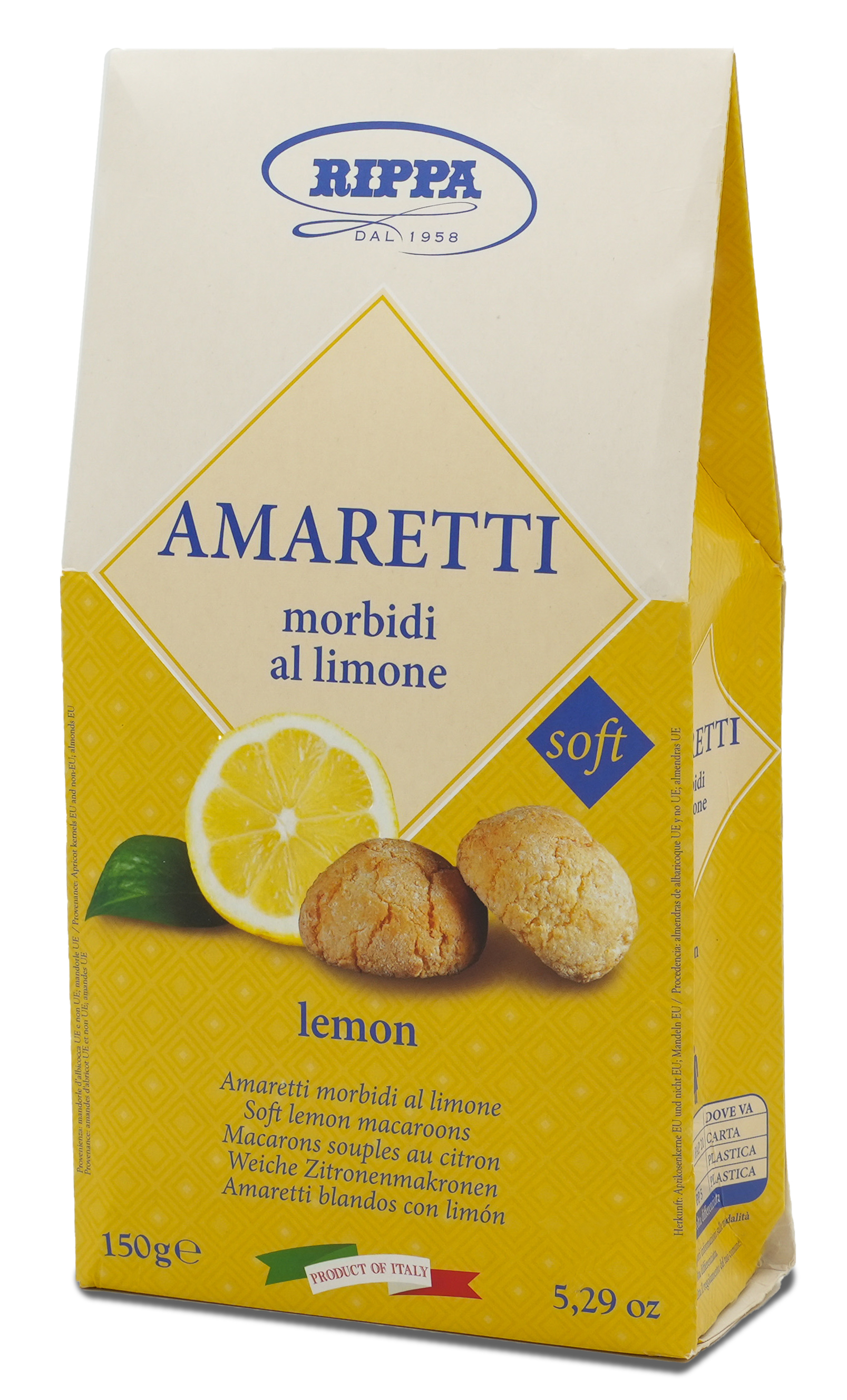 Amaretti Morbidi al limone| Rippa | Weiche Zitronenmakronen | 150g Amaretti Morbidi al limone| Rippa | Weiche Zitronenmakronen | 150g