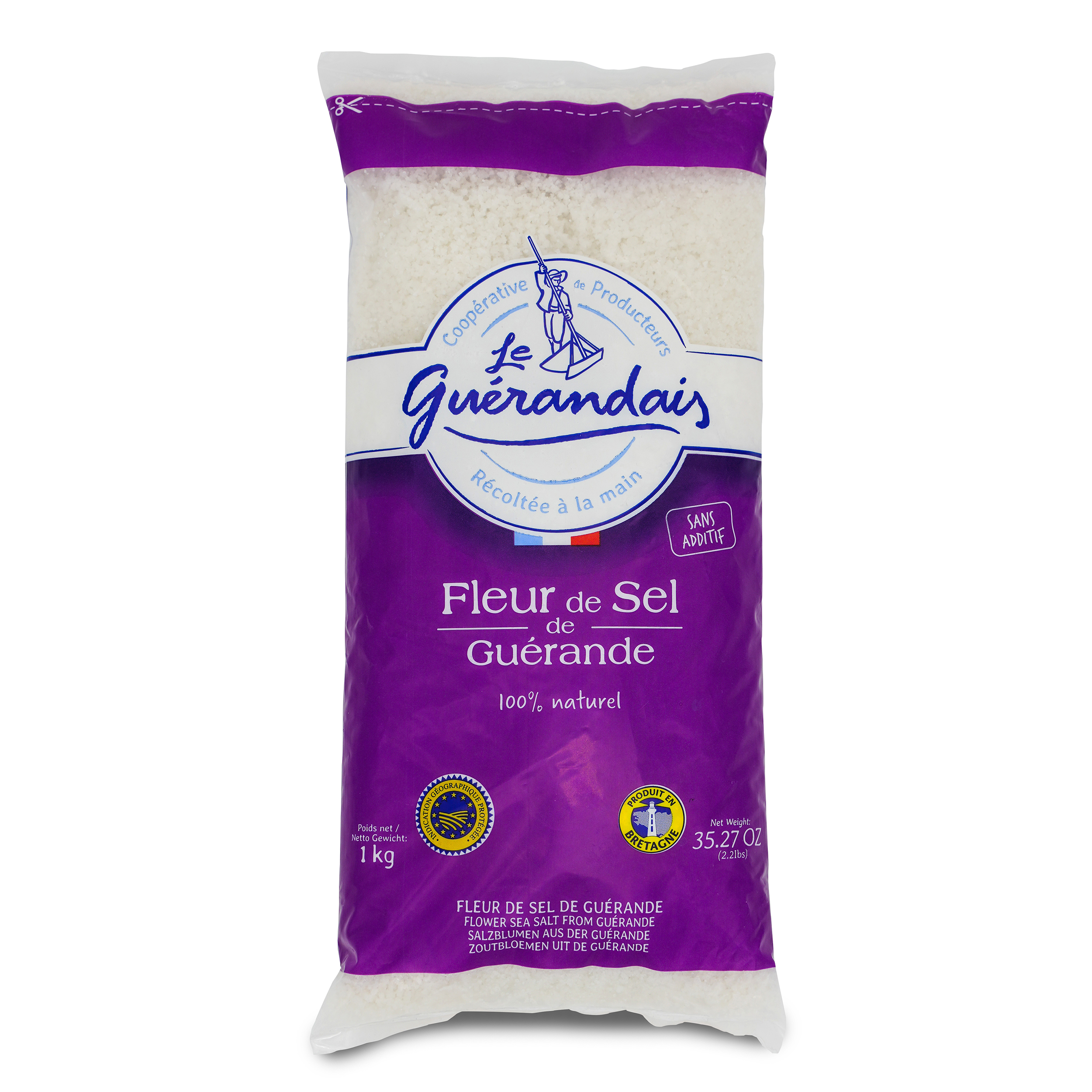 Handgeschöpftes Fleur de Sel | De Guerande | 1000g | nicht für Salzmühlen geeignet