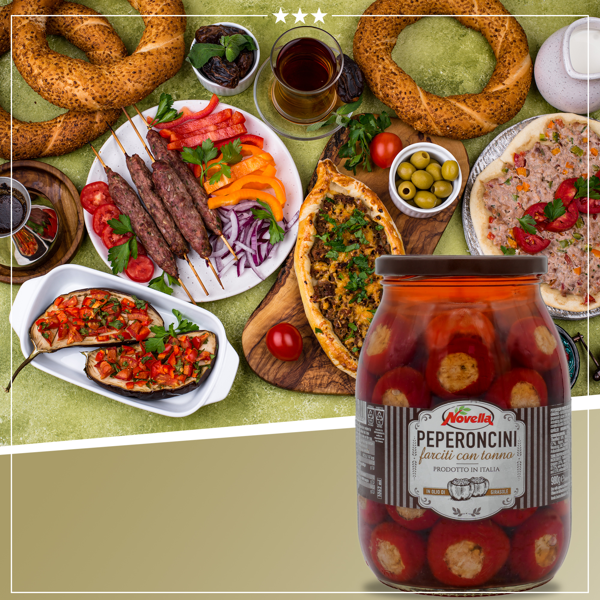 Antipastiauswahl - 6 Gläser - Kirschpaprika mit Thunfischfüllung + Hausgemachte Artischockenherzen + Borettane Zwiebeln + Gegrilltes gemischtes Gemüse + Grüne Oliven Gigant + Gegrillte Champignons Antipastiauswahl - 6 Gläser - Kirschpaprika mit Thunfischfüllung + Hausgemachte Artischockenherzen + Borettane Zwiebeln + Gegrilltes gemischtes Gemüse + Grüne Oliven Gigant + Gegrillte Champignons
