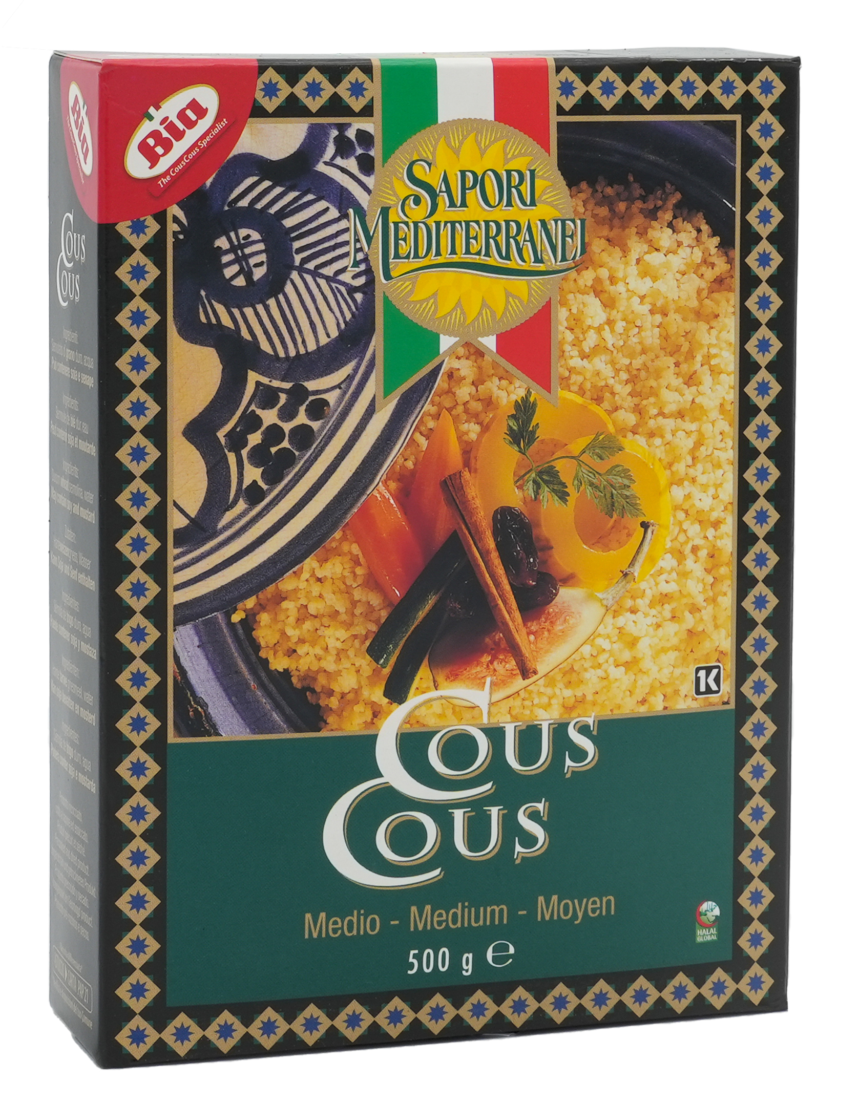 Couscous aus Hartweizengries | Grieß | SAPORI MEDITERRANEI | 500g | aus Italien | Saucen und Dressings