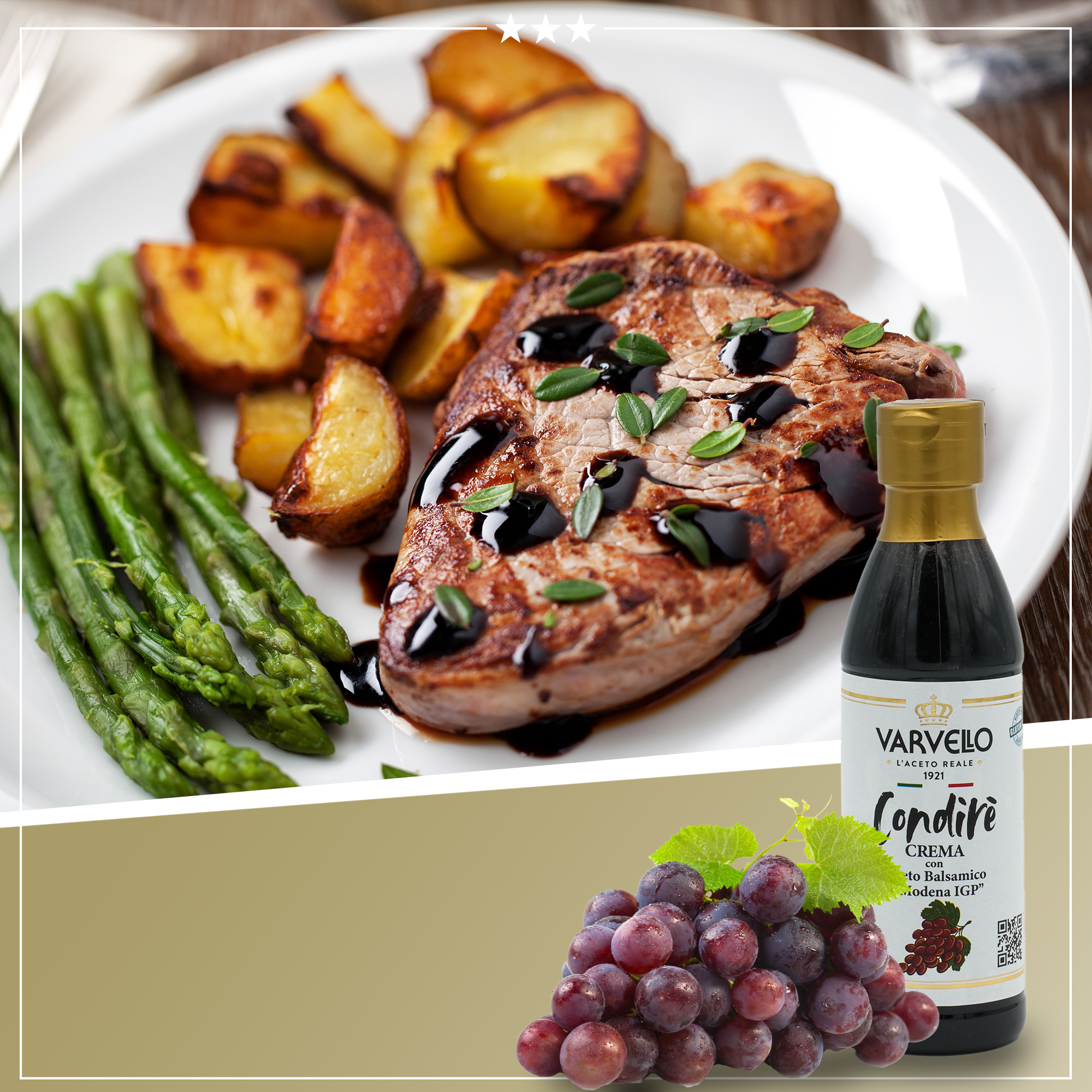 Balsamico Creme | Varvello | 250ml | Crema con Aceto Balsamico di Moderna IGP