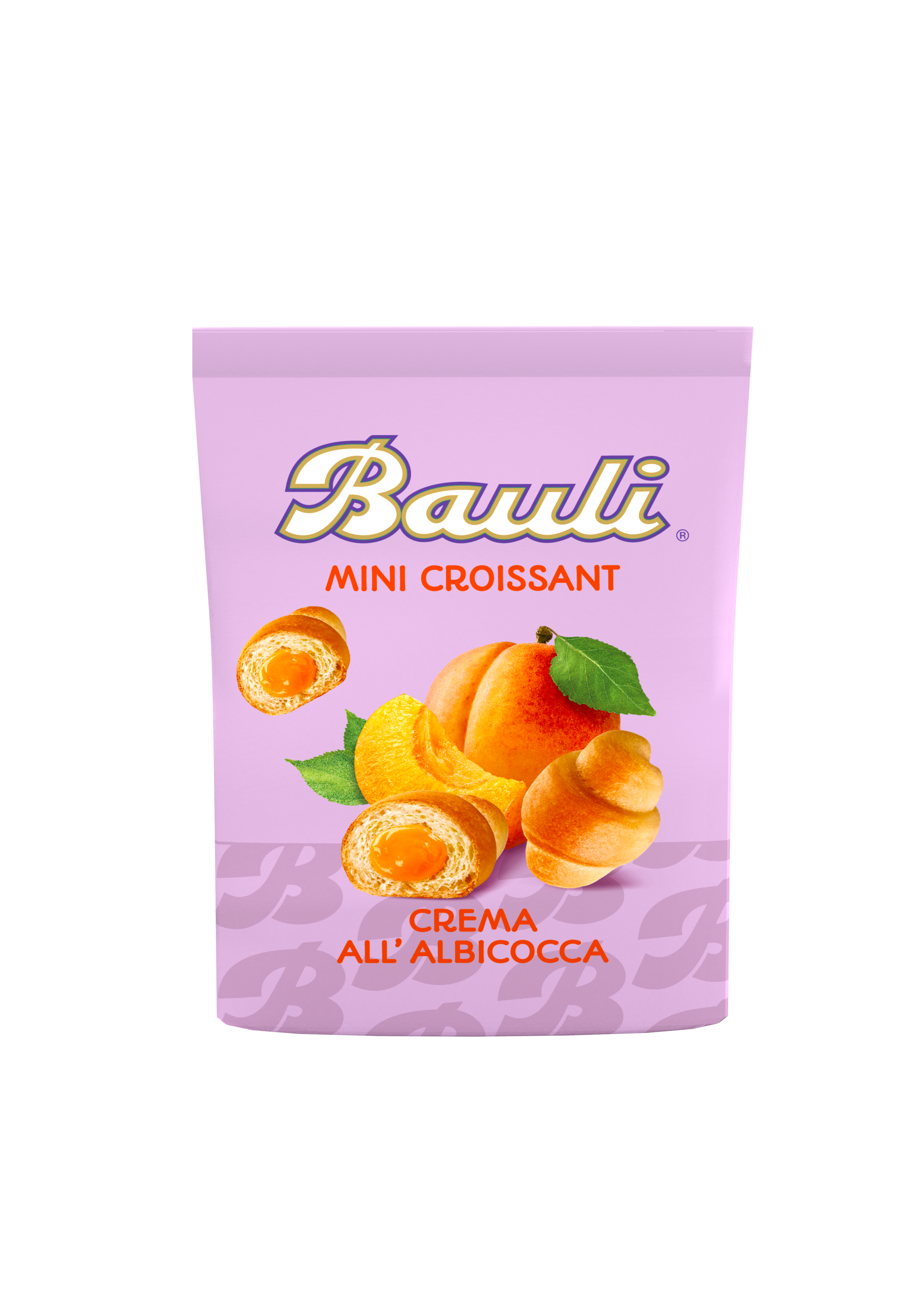 Bauli Croissant Aprikose | Bauli Mini | 75g | Italienisches Gebäck | Gefüllte Croissants mit Aprikosencreme