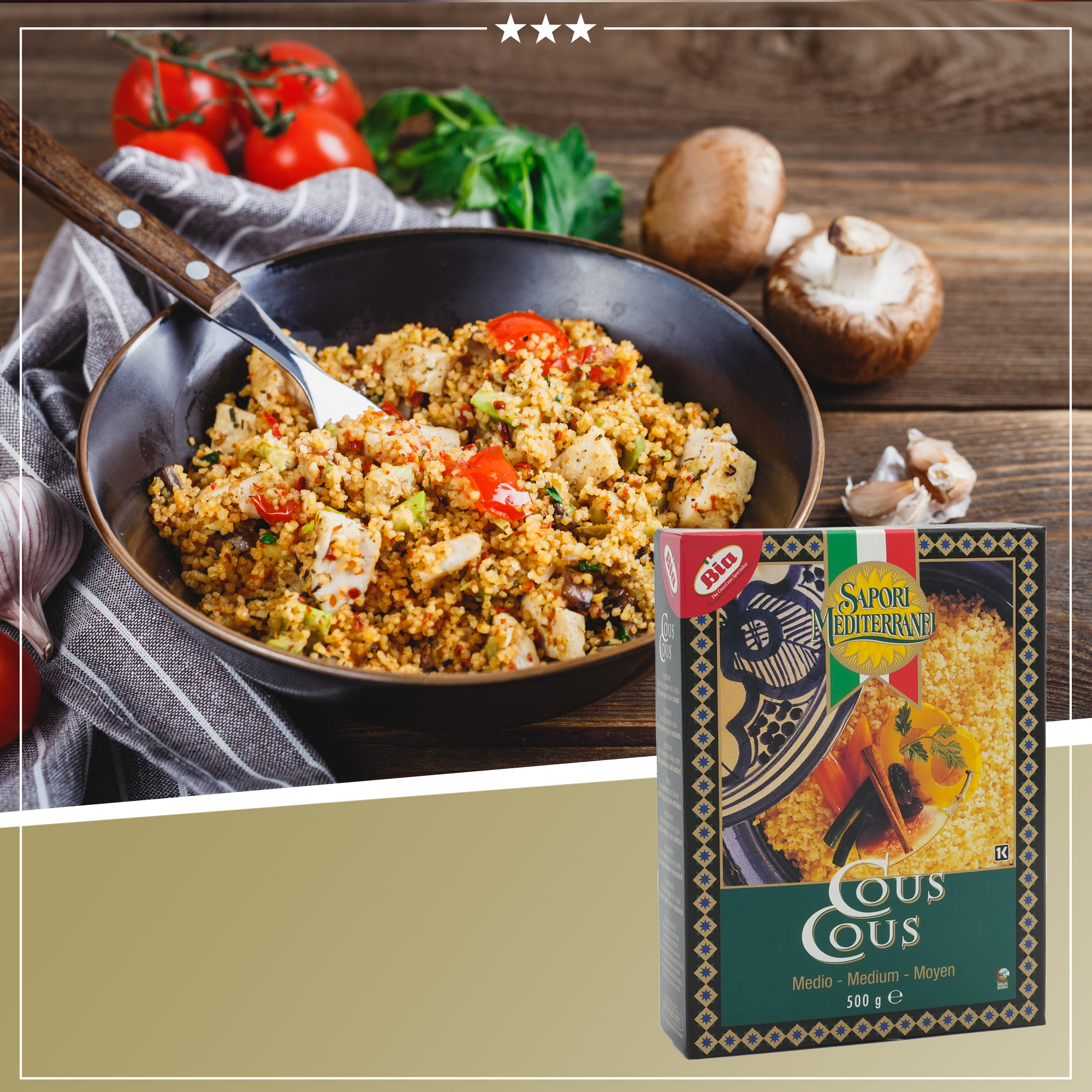 Couscous aus Hartweizengries | Grieß | SAPORI MEDITERRANEI | 500g | aus Italien | Saucen und Dressings Couscous aus Hartweizengries | Grieß | SAPORI MEDITERRANEI | 500g | aus Italien | Saucen und Dressings