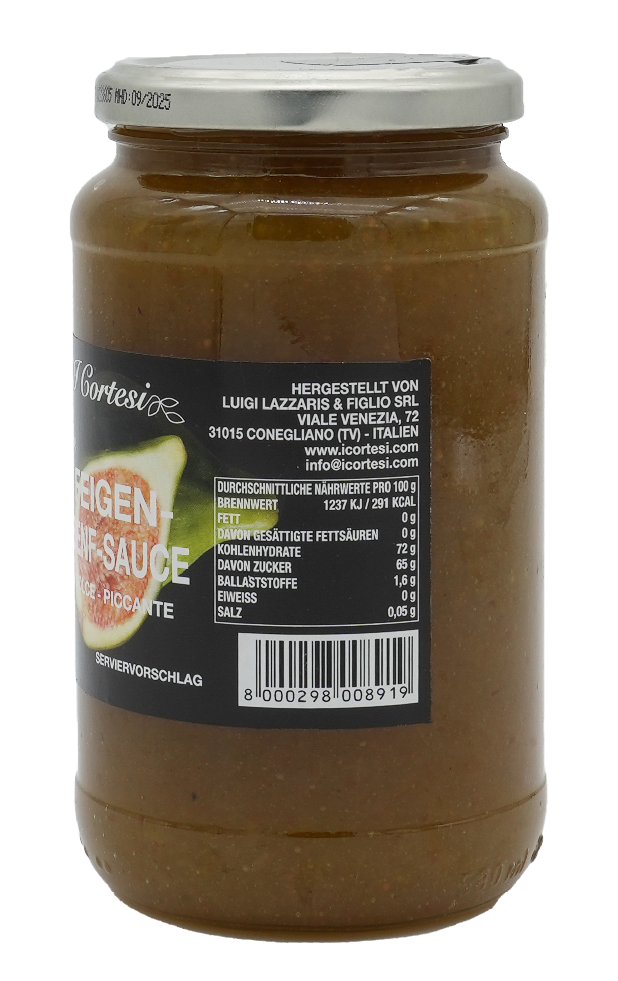 FEIGENSENFSAUCE | Senf | 750g | aus Italien | I CORTESI | Saucen und Dressings