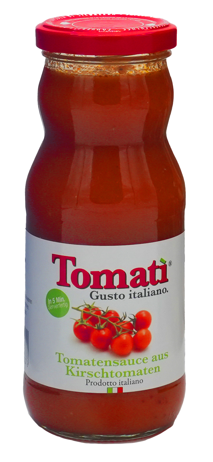 Tomati - Tomatensauce 350g - aus sonnengereiften italienischen Kirschtomaten - ideal für Pizza und Pasta