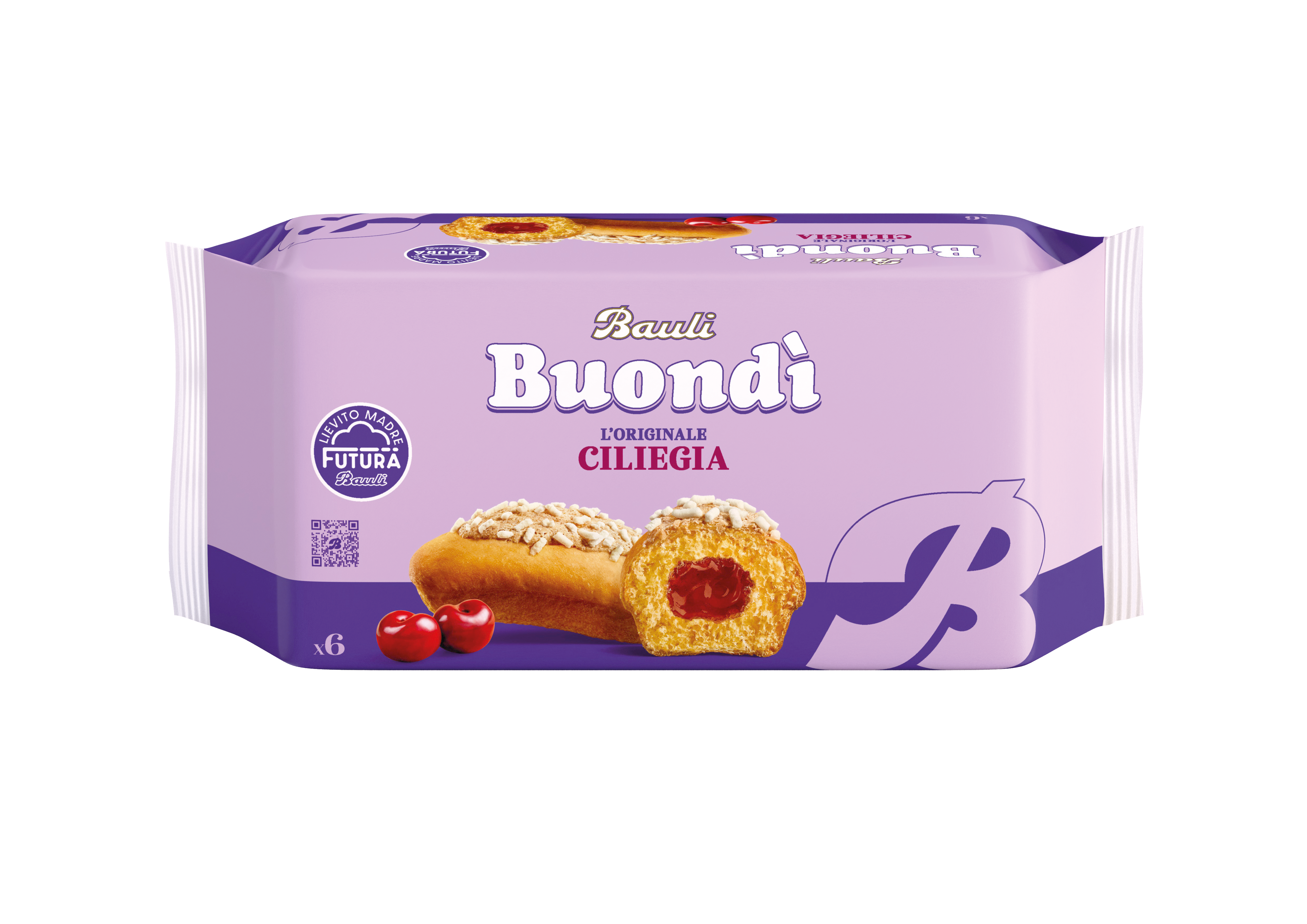 Bauli Buondi Kirsche | Bauli | 258g | Italienisches Gebäck | Gefüllt mit Kirschcreme