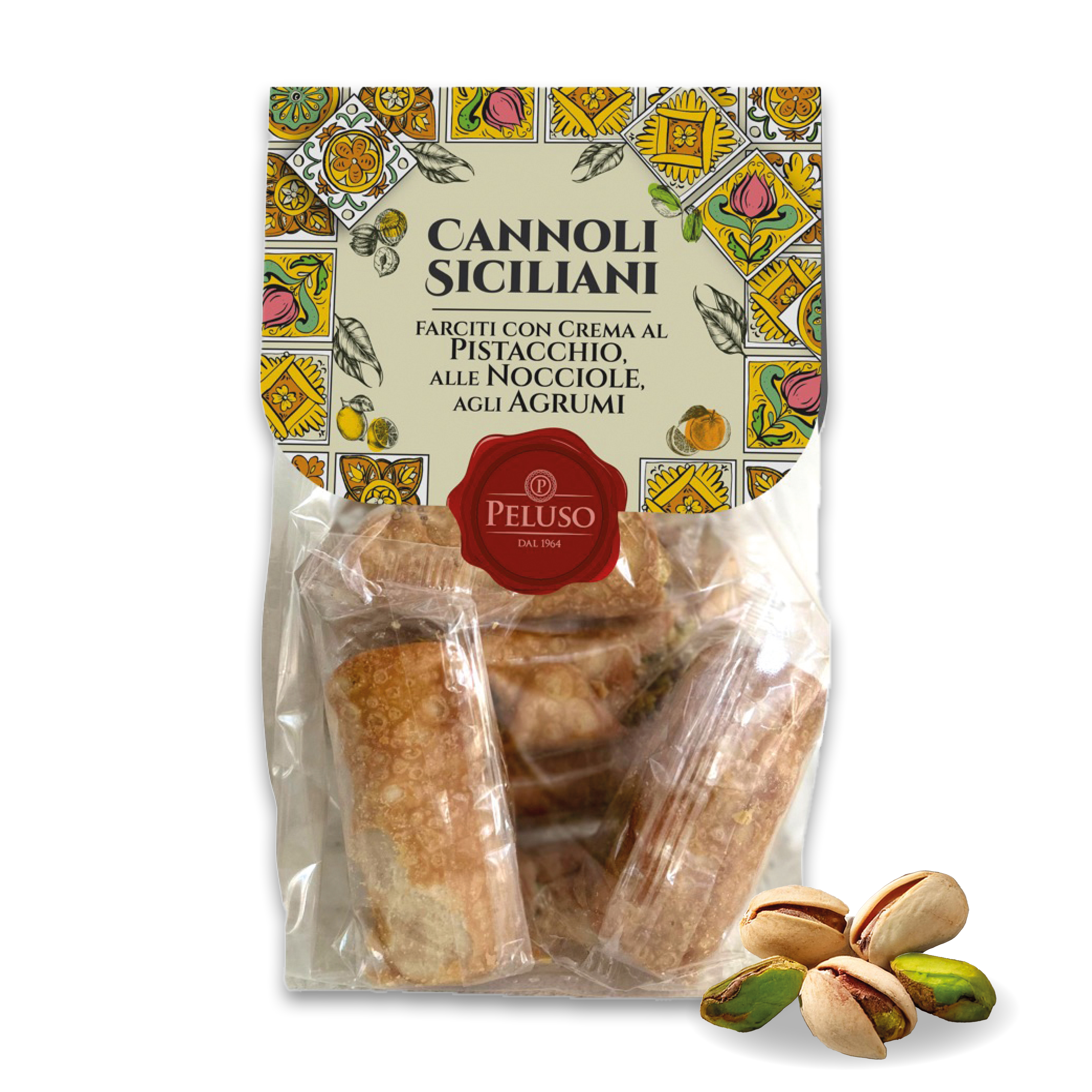 Cannoli al Pistacchio | Peluso | 200g | Italienisches Gebäck | Gefüllte Cannoli mit Pistaziencreme