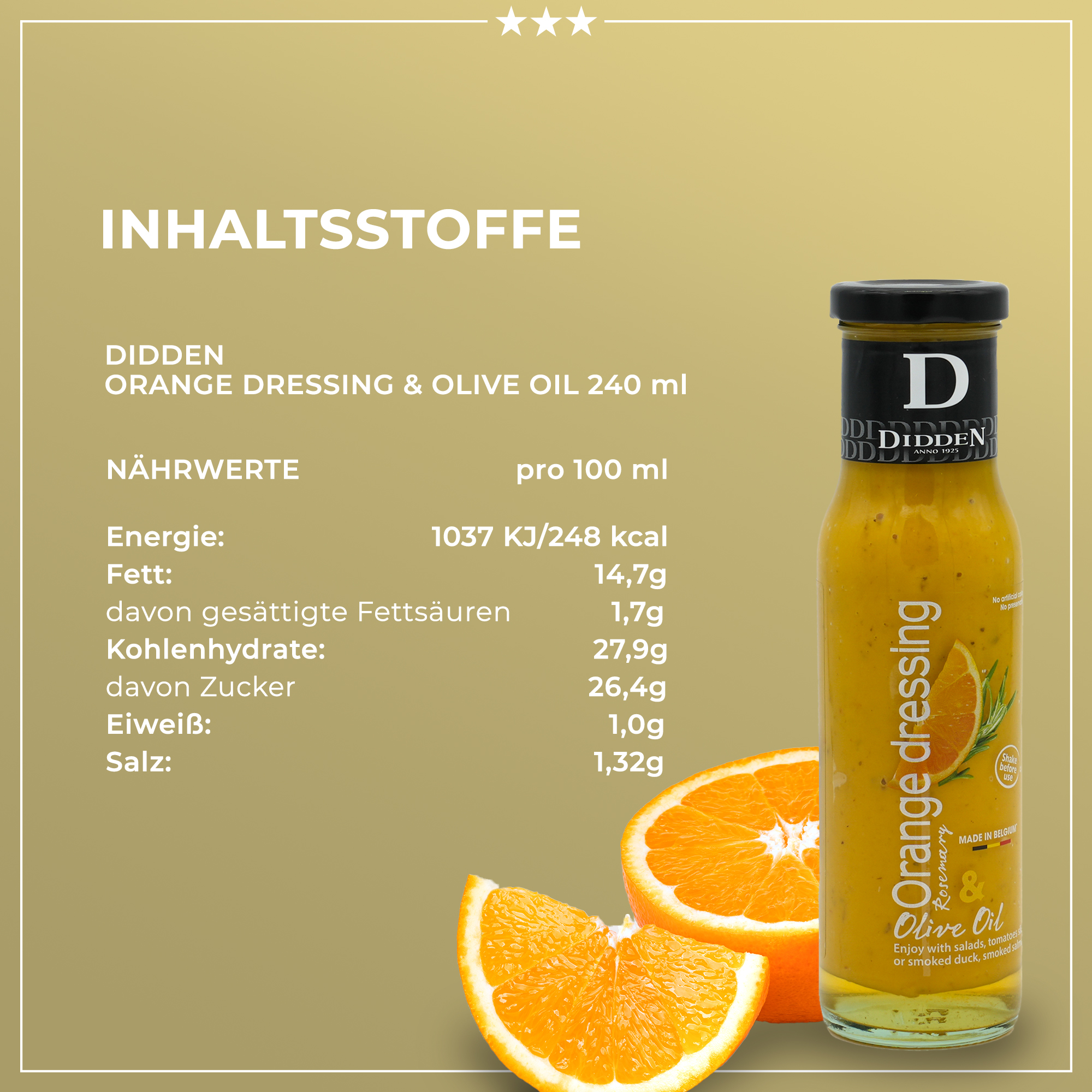 Orangen-Rosmarin Dressing | DIDDEN | 240ml Orangen-Rosmarin Dressing | DIDDEN | 240ml