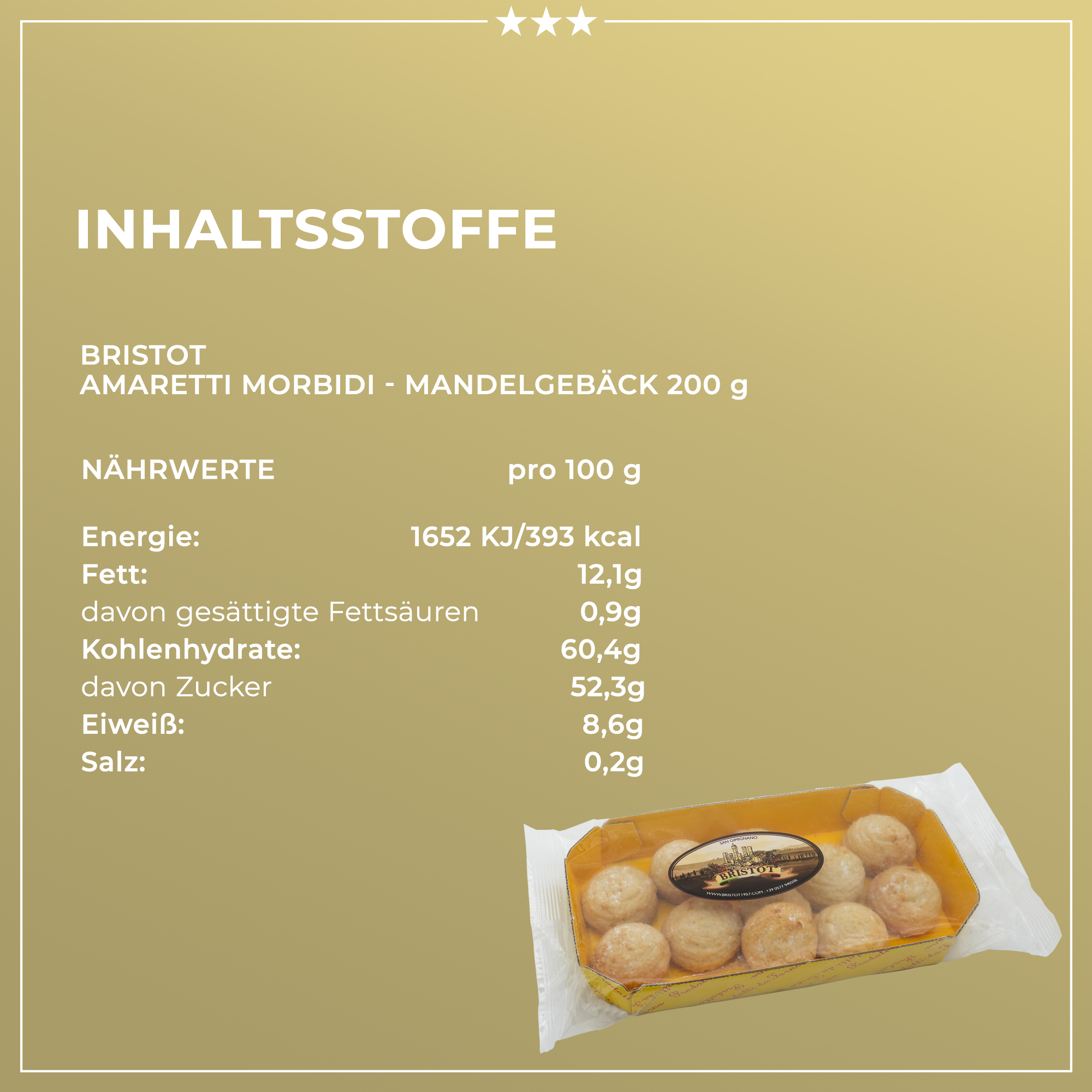 Amaretti Morbidi | Mandelgebäck | BRISTOT | 200g | aus Italien | Gebäck Amaretti Morbidi | Mandelgebäck | BRISTOT | 200g | aus Italien | Gebäck