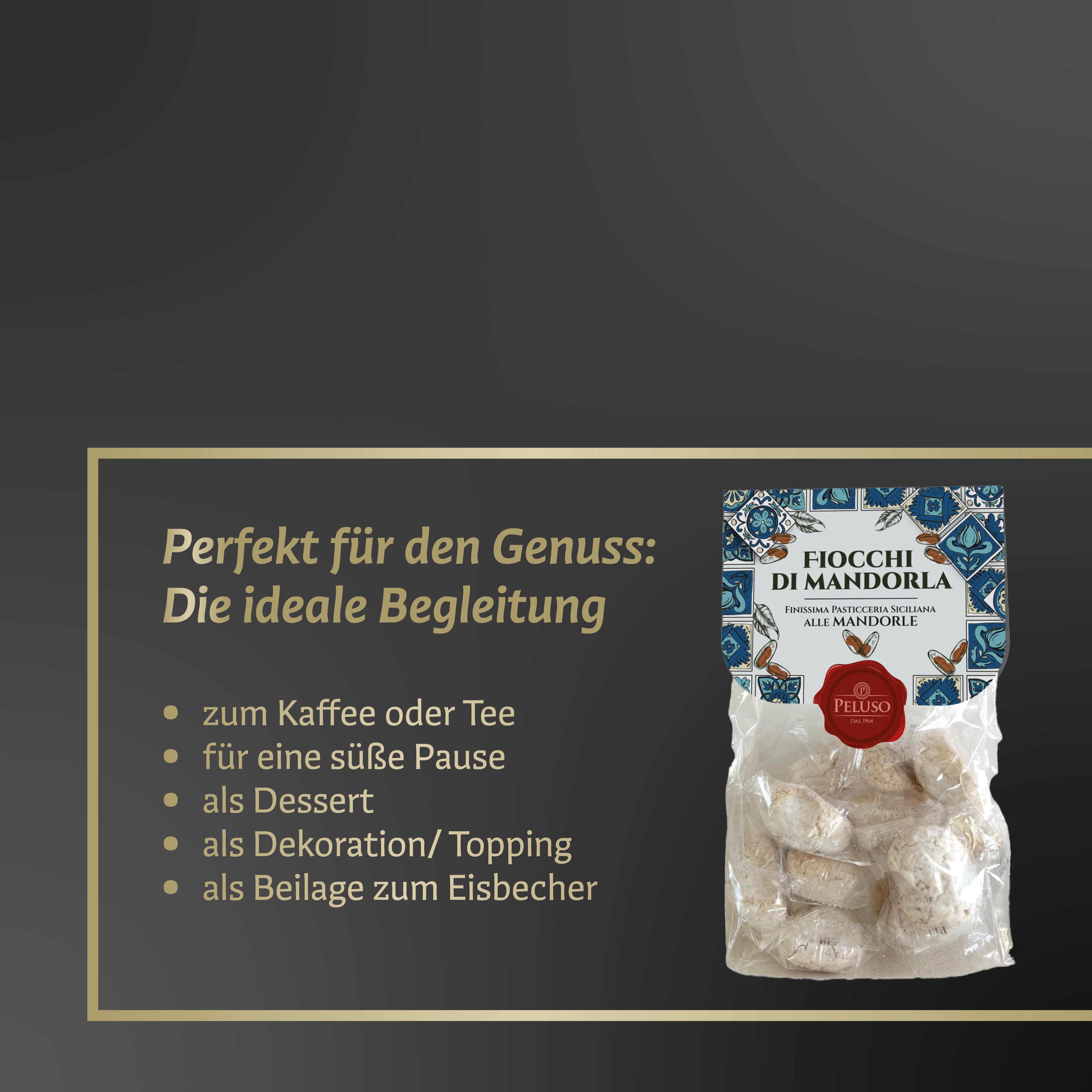 Fiocchi di Mandorle | Peluso | 200g | Italienisches Gebäck | Mandelgebäck aus Sizilien