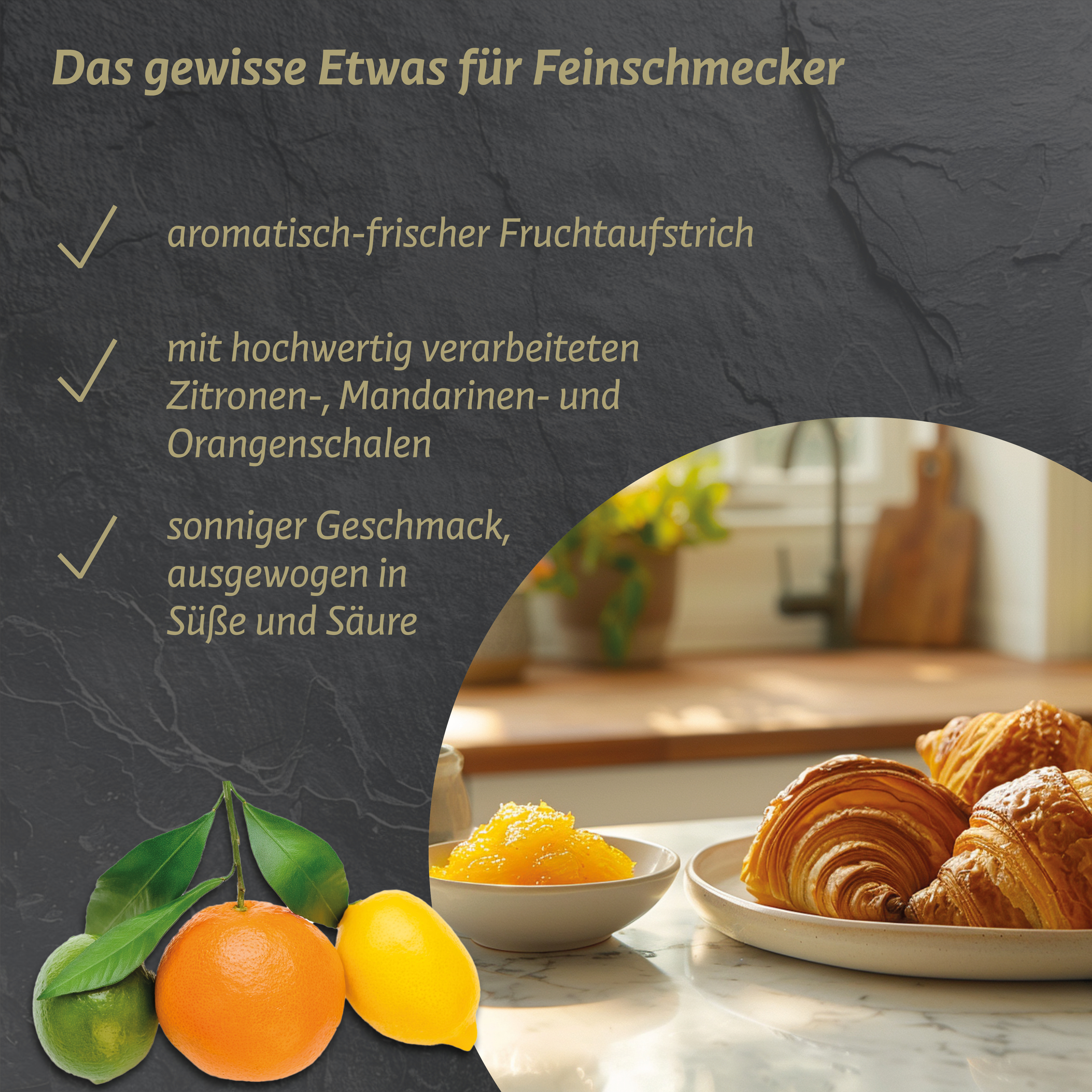 Agrisicilia - 3-Frucht Marmelade: Orangen, Zitronen & Mandarinen 360g – Brotaufstrich aus Sizilien – Konfitüre fürs Frühstück zum Brötchen oder Brot