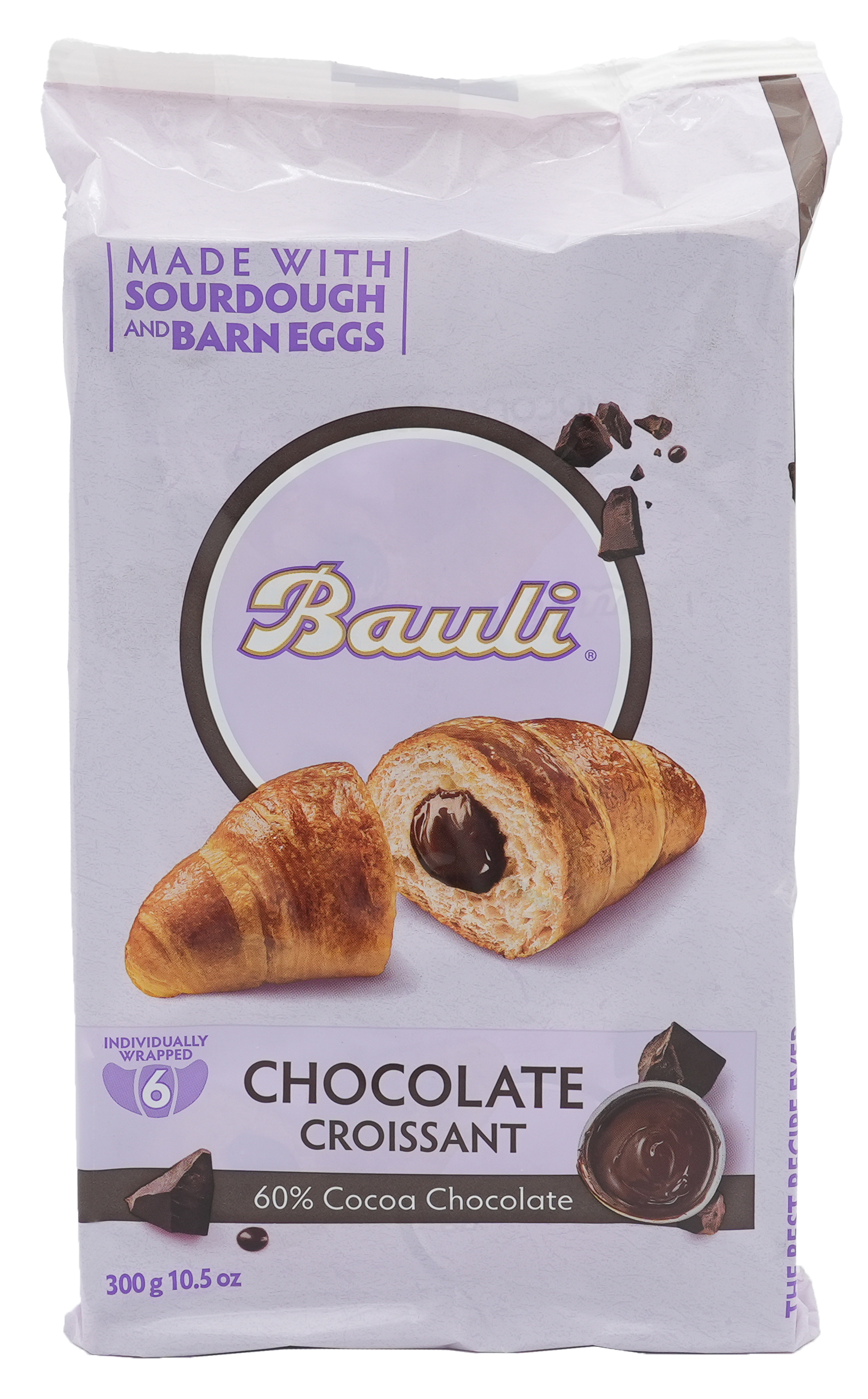 Chocolate Croissant | Croissant mit Schokoladenfüllung | BAULI | 300g | aus Italien | Gebäck