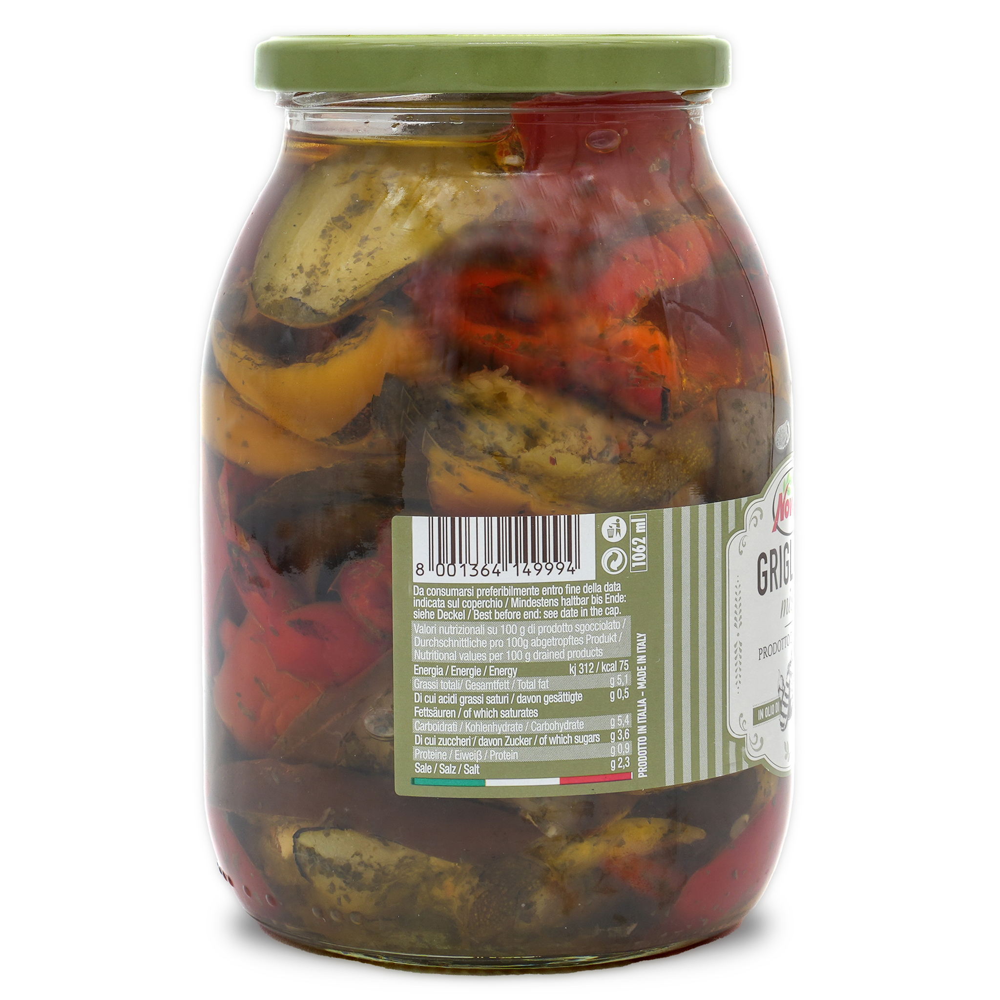 Gegrilltes gemischtes Gemüse | Novella | in Sonnenblumenöl | Grigliato misto | 615g | aus Italien Gegrilltes gemischtes Gemüse | Novella | in Sonnenblumenöl | Grigliato misto | 615g | aus Italien