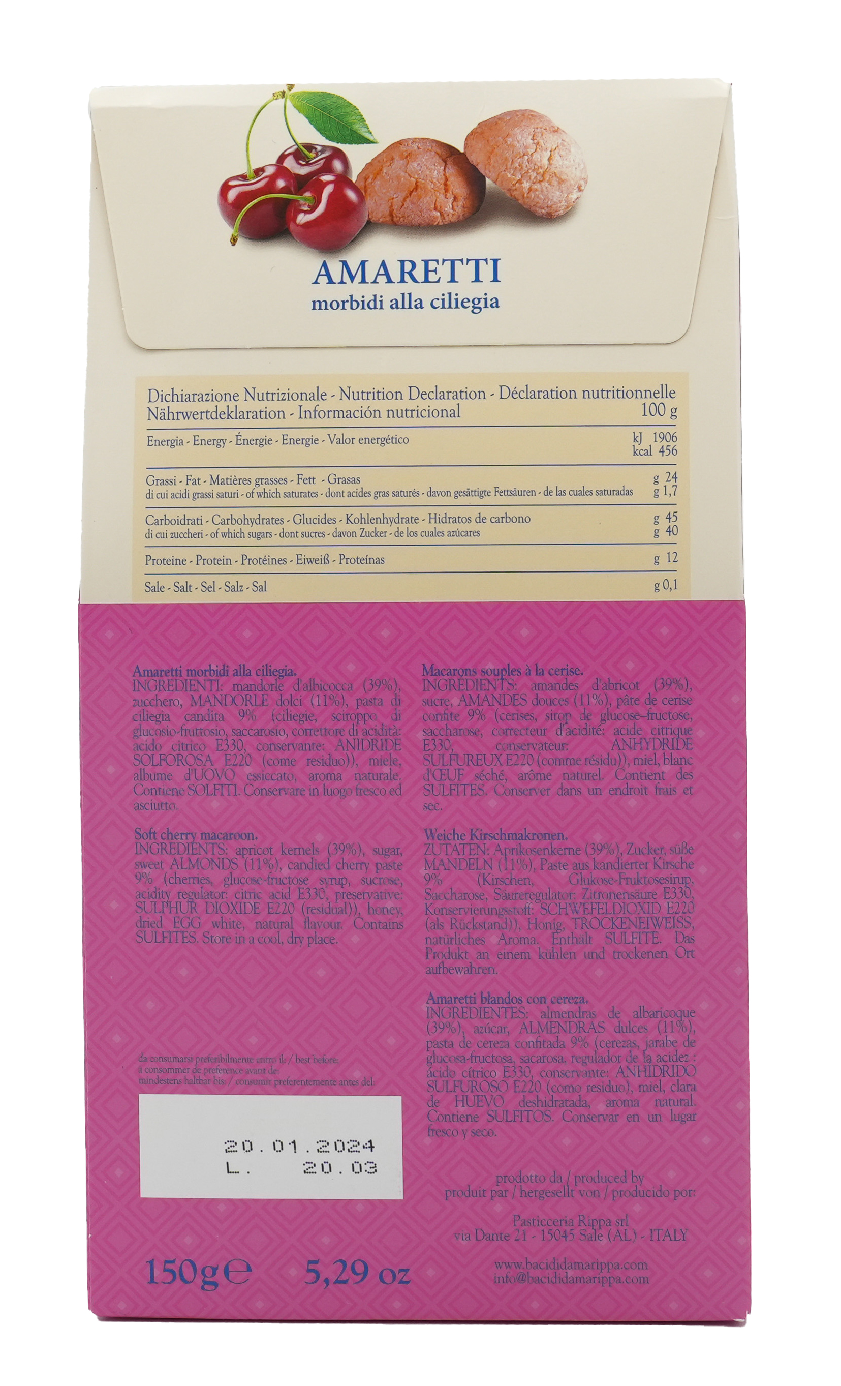 Amaretti Morbidi alla ciliegia| Rippa | Weiche Kirschmakronen| 150g Amaretti Morbidi alla ciliegia| Rippa | Weiche Kirschmakronen| 150g