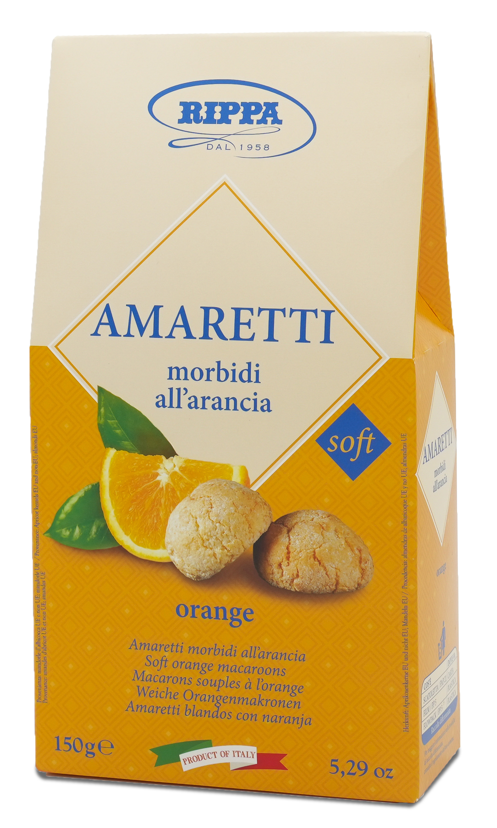 Amaretti Morbidi all’arancia | Rippa | Weiche Orangenmakronen| 150g Amaretti Morbidi all’arancia | Rippa | Weiche Orangenmakronen| 150g