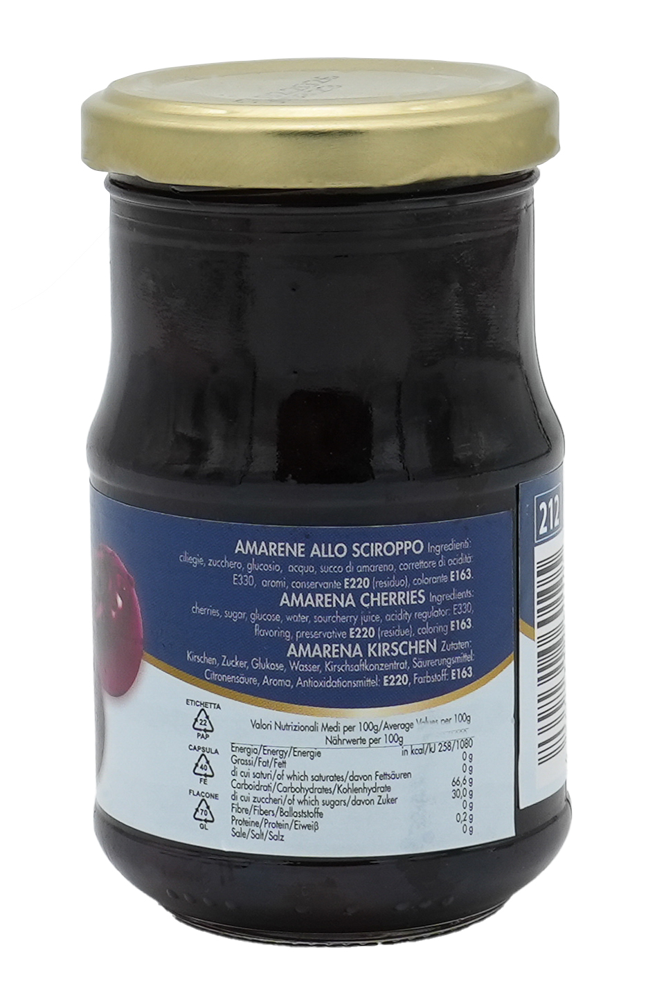 Amarena Kirschen | Amarena Kirsche entsteint und ohne Stiel | LUCIANO | 212ml | aus Italien | Früchte Amarena Kirschen | Amarena Kirsche entsteint und ohne Stiel | LUCIANO | 212ml | aus Italien | Früchte
