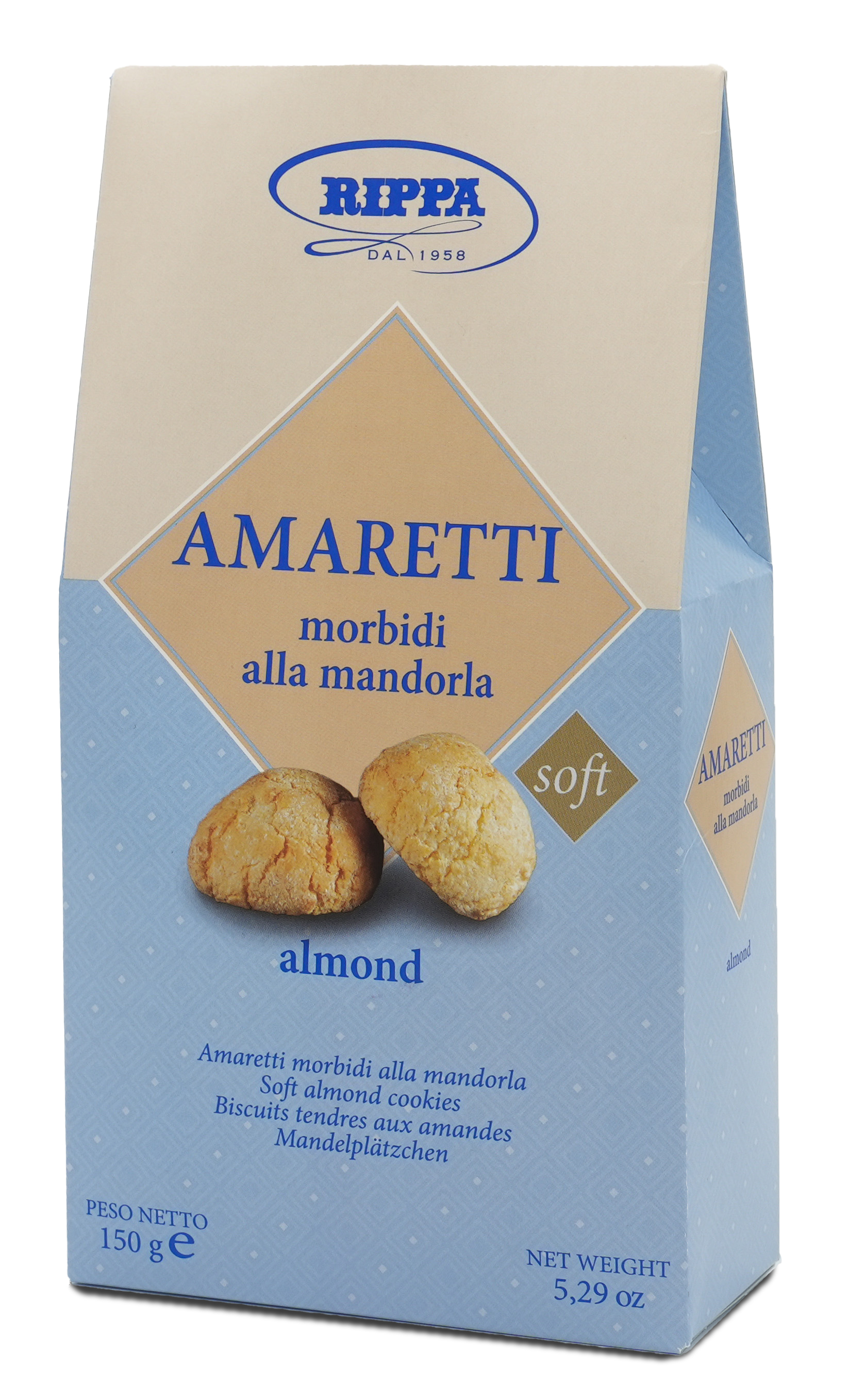 Amaretti Morbidi alla mandorla | Rippa | Weiche Mandelplätzchen | 150g Amaretti Morbidi alla mandorla | Rippa | Weiche Mandelplätzchen | 150g
