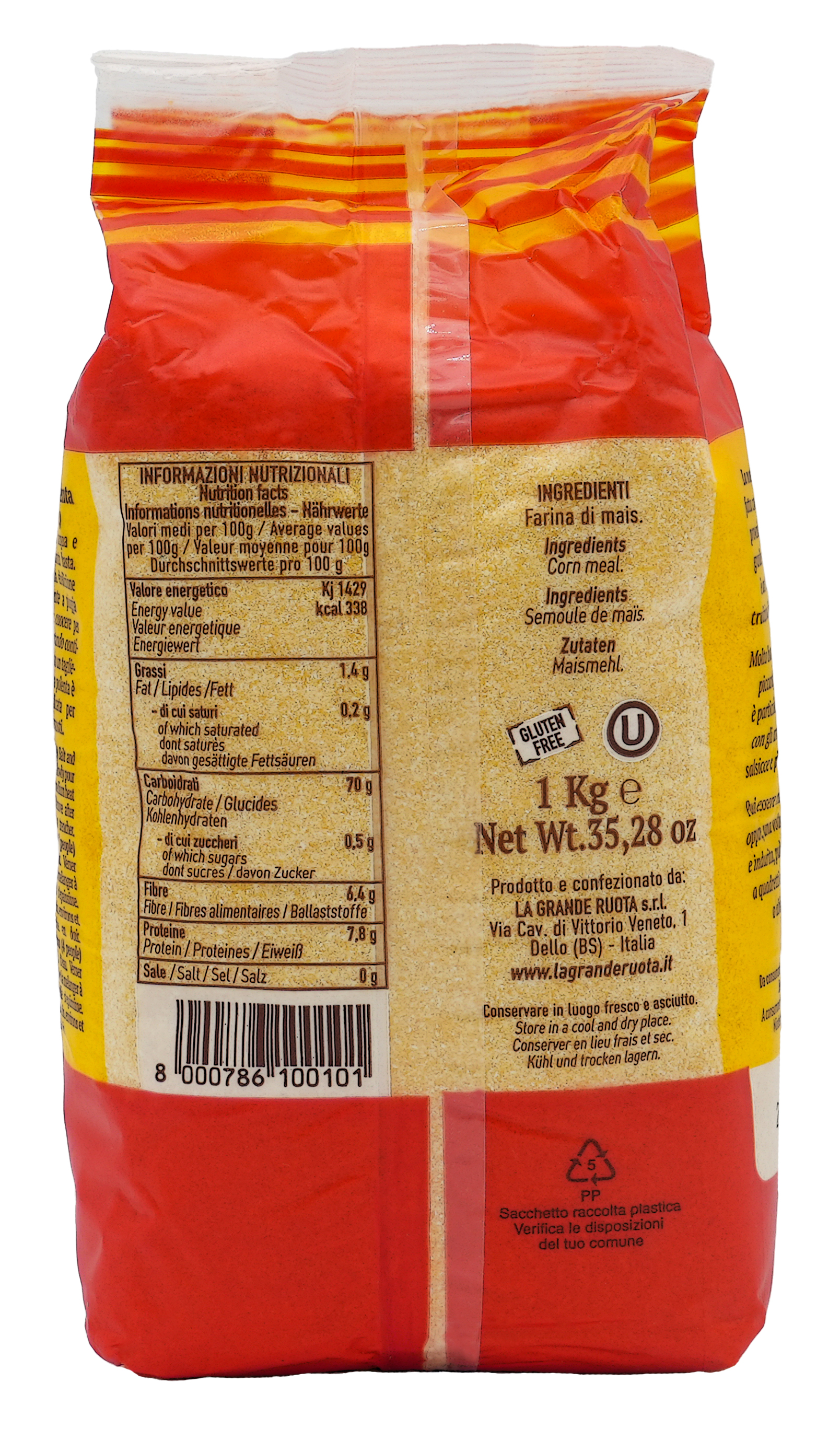 Maismehl aus 100% italienischem Mais | Mehl | La Grande Ruota | 1000g | aus Italien | Mehl Maismehl aus 100% italienischem Mais | Mehl | La Grande Ruota | 1000g | aus Italien | Mehl