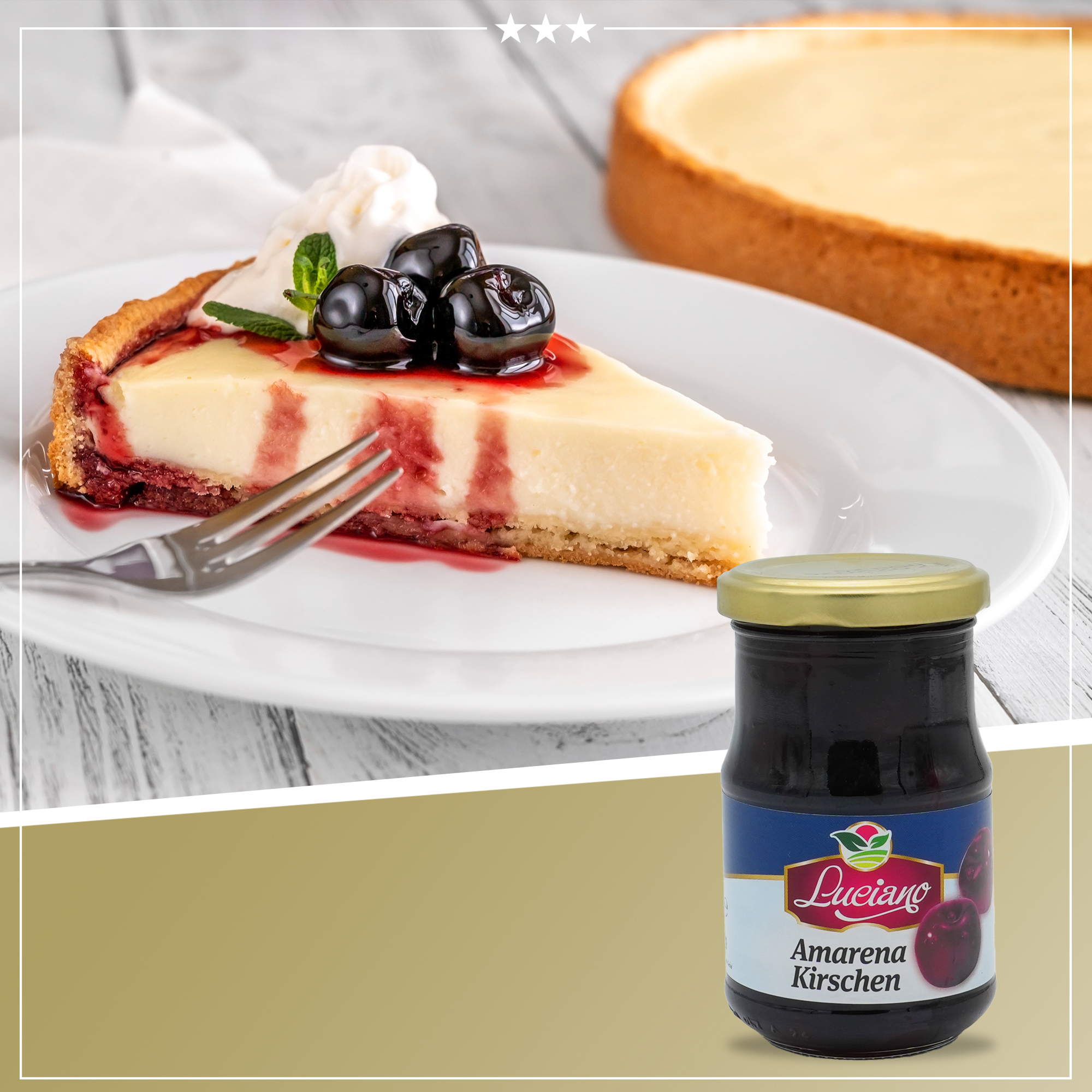 Perfektes Eistopping - Italienische Cocktail Kirschen ohne Stiel + Italienische Amarena Kirschen + Dessertsauce Schokolade & Erdbeere