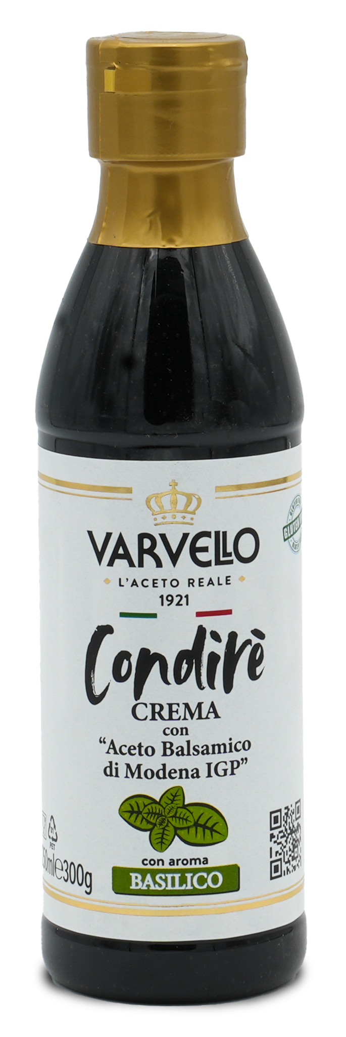 Balsamico Creme Basilikum | Varvello | 250 ml | Crema con Aceto Balsamico di Moderna IGP