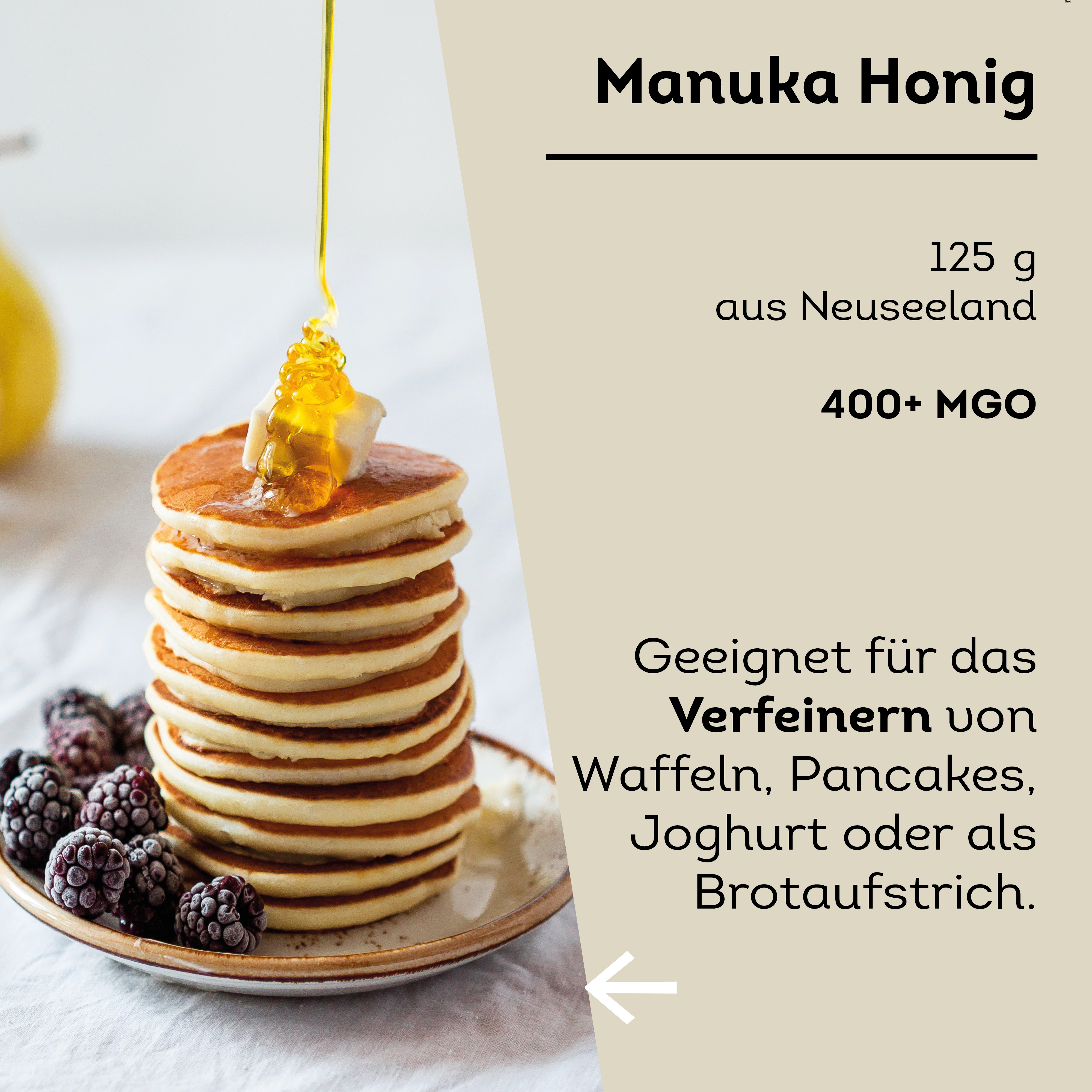 Manuka Honig 400+ MGO | Küper Selection | 125g | Premium Honig aus Neuseeland