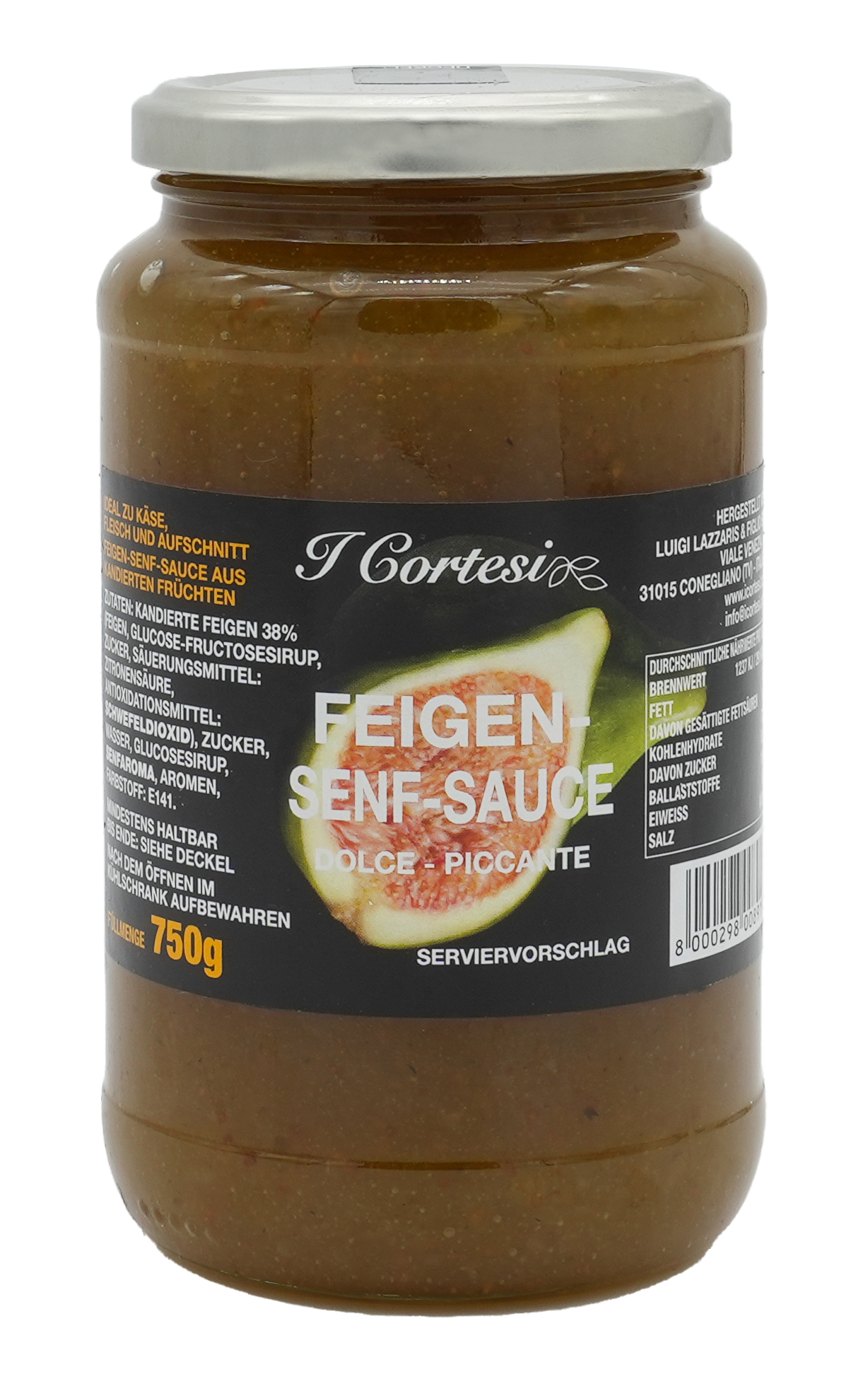 FEIGENSENFSAUCE | Senf | 750g | aus Italien | I CORTESI | Saucen und Dressings