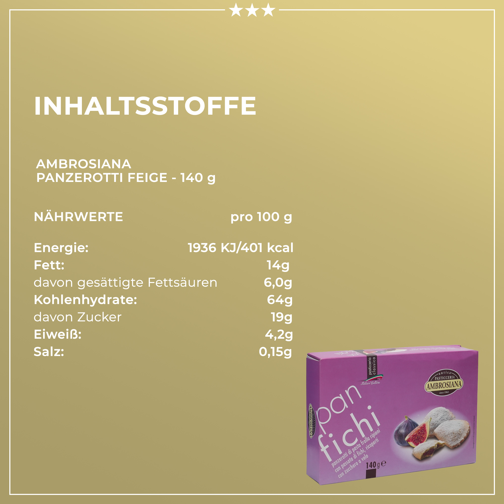Pan Fichi | Mürbeteiggebäck mit Feigencreme | Ambrosiana | 140g | aus Italien | Gebäck Pan Fichi | Mürbeteiggebäck mit Feigencreme | Ambrosiana | 140g | aus Italien | Gebäck