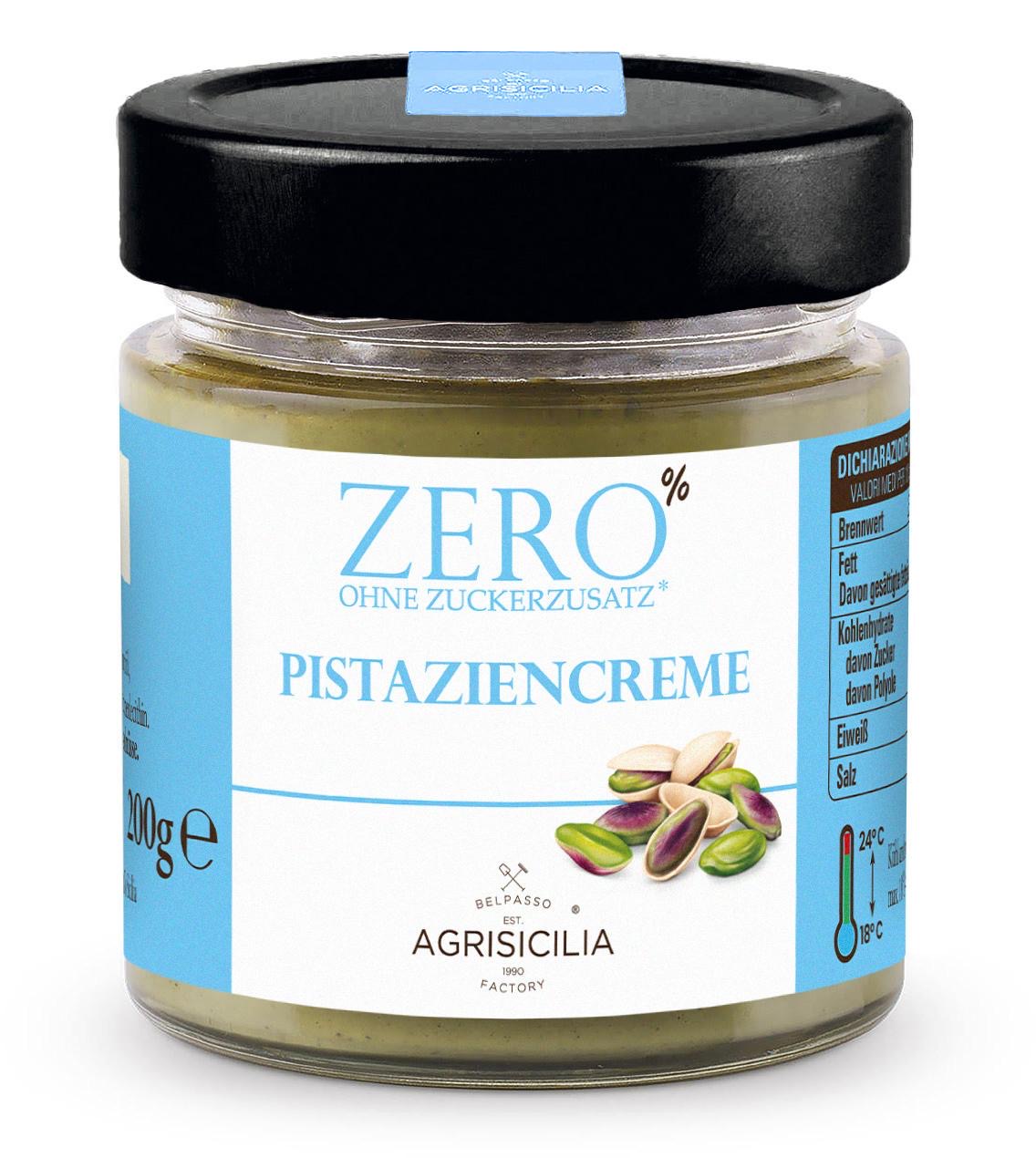 Agrisicilia - Pistazien Creme 40% ohne Zucker – 200g Brotaufstrich ohne Zucker – Pistazienmus aus Sizilien