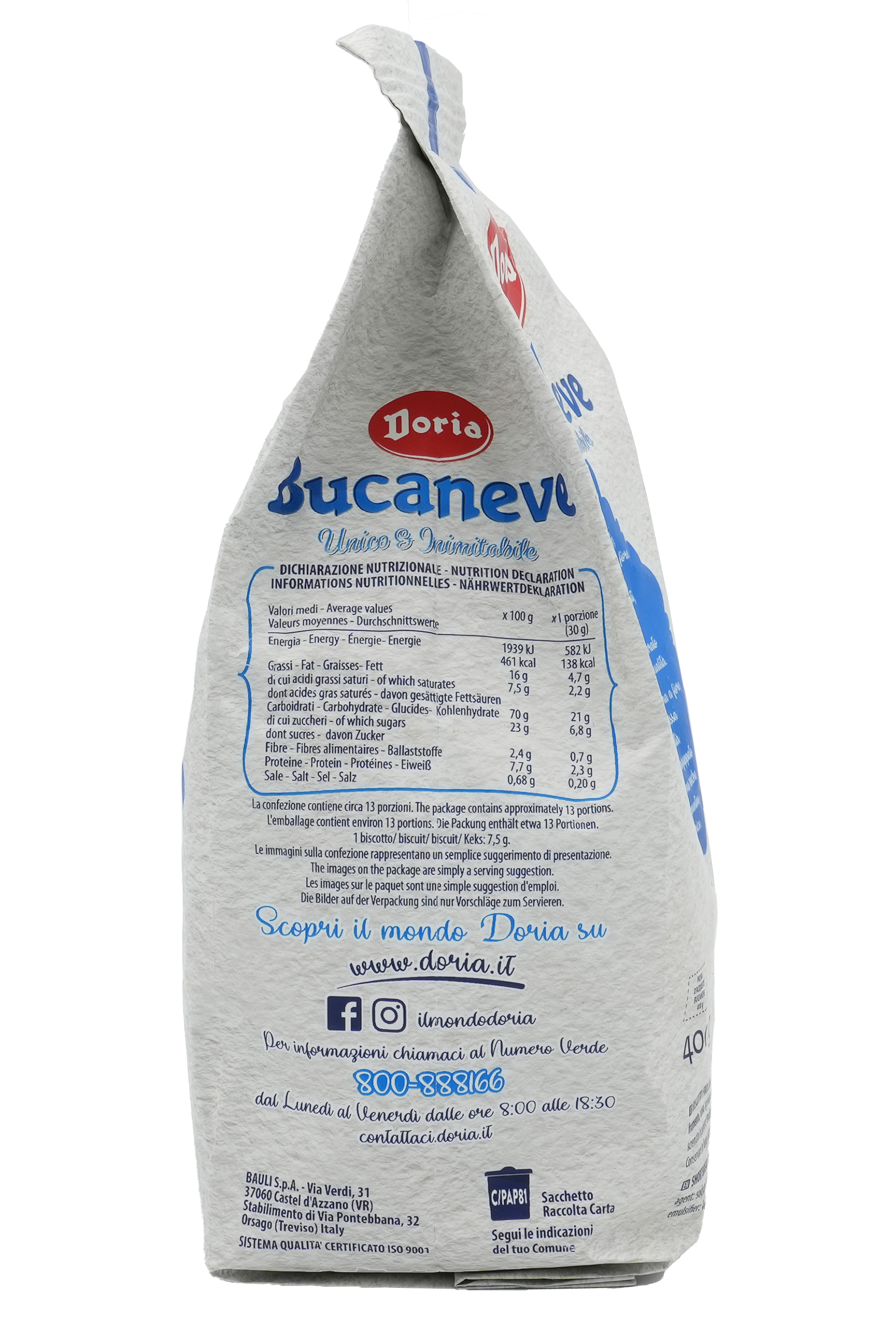 BUCANEVE CLASSICO | Kekse | DORIA | 400g | aus Italien | Gebäck