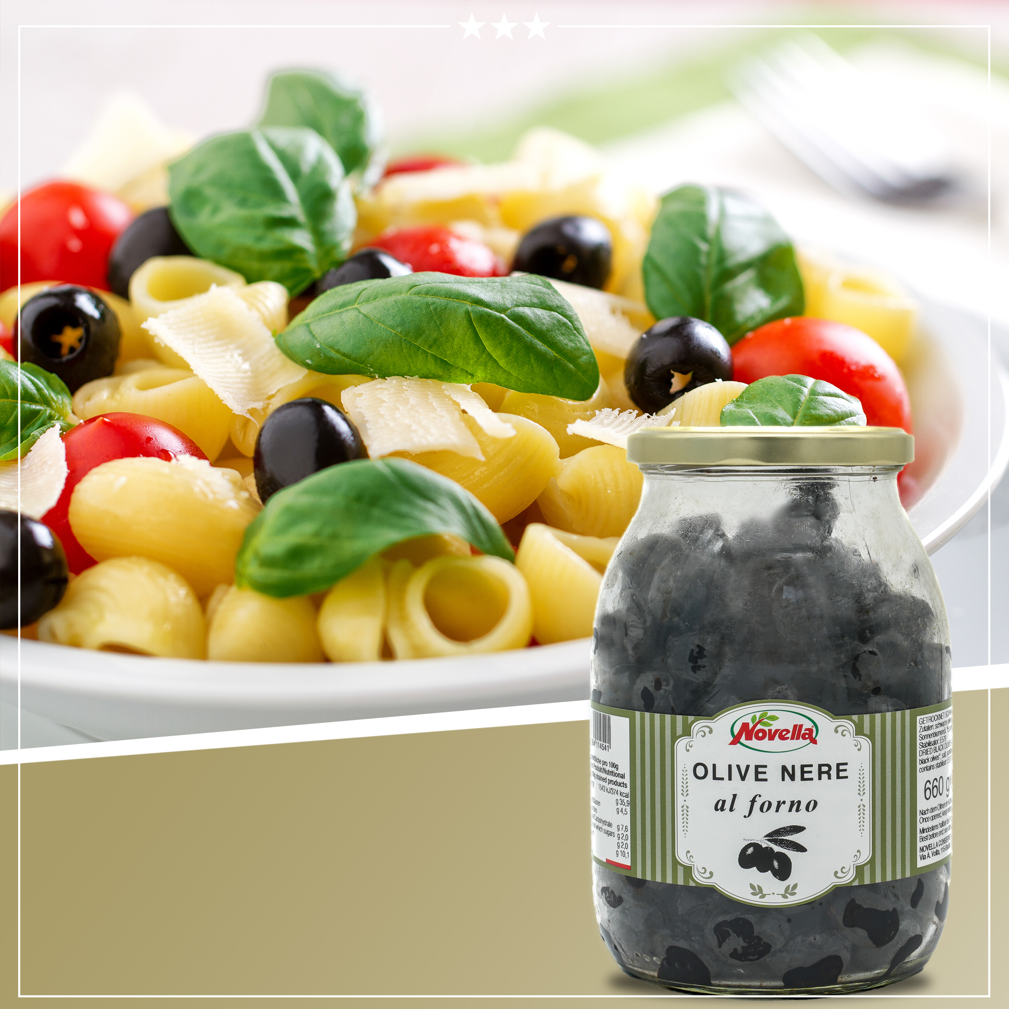 Schwarze Oliven | Novella | getrocknet | Olive Nere al forno | 660g | aus Italien Schwarze Oliven | Novella | getrocknet | Olive Nere al forno | 660g | aus Italien