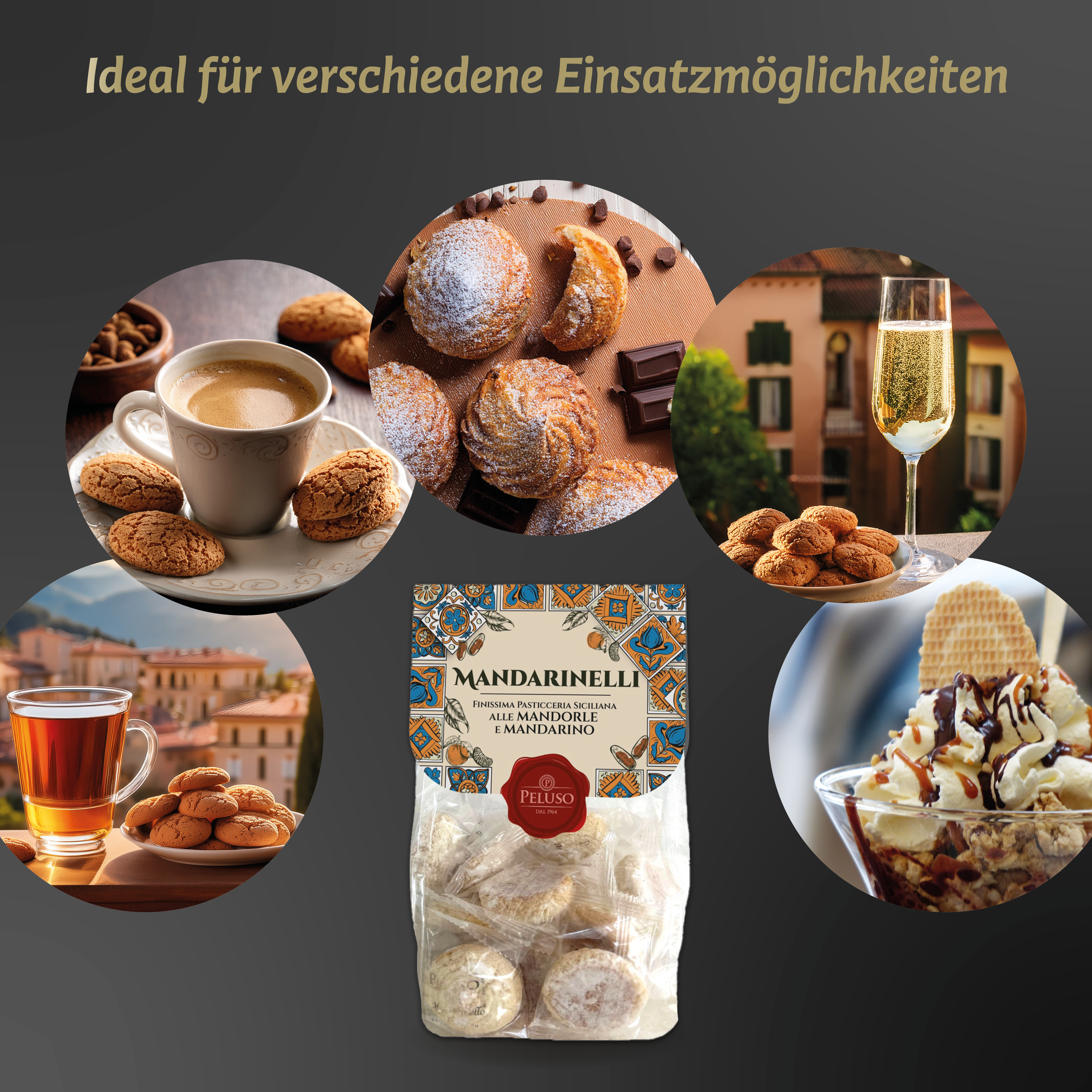 Mandarinelli | Peluso | 200g | Italienisches Gebäck | Mandelgebäck mit Mandarinen